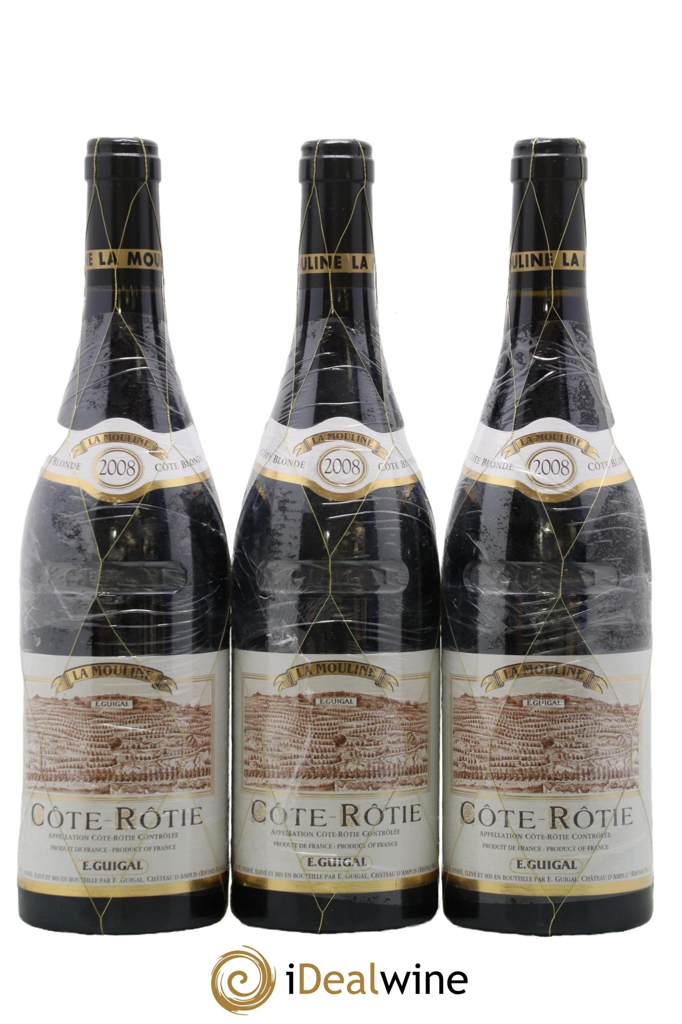 Côte-Rôtie La Mouline Guigal 2008 - Lot de 3 bouteilles - 0