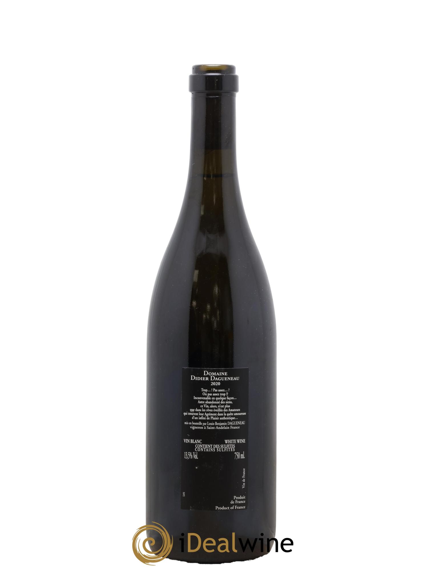 Vin de France (anciennement Pouilly-Fumé) Silex Dagueneau (Domaine Didier - Louis-Benjamin) 2020 - Lot of 1 bottle - 1