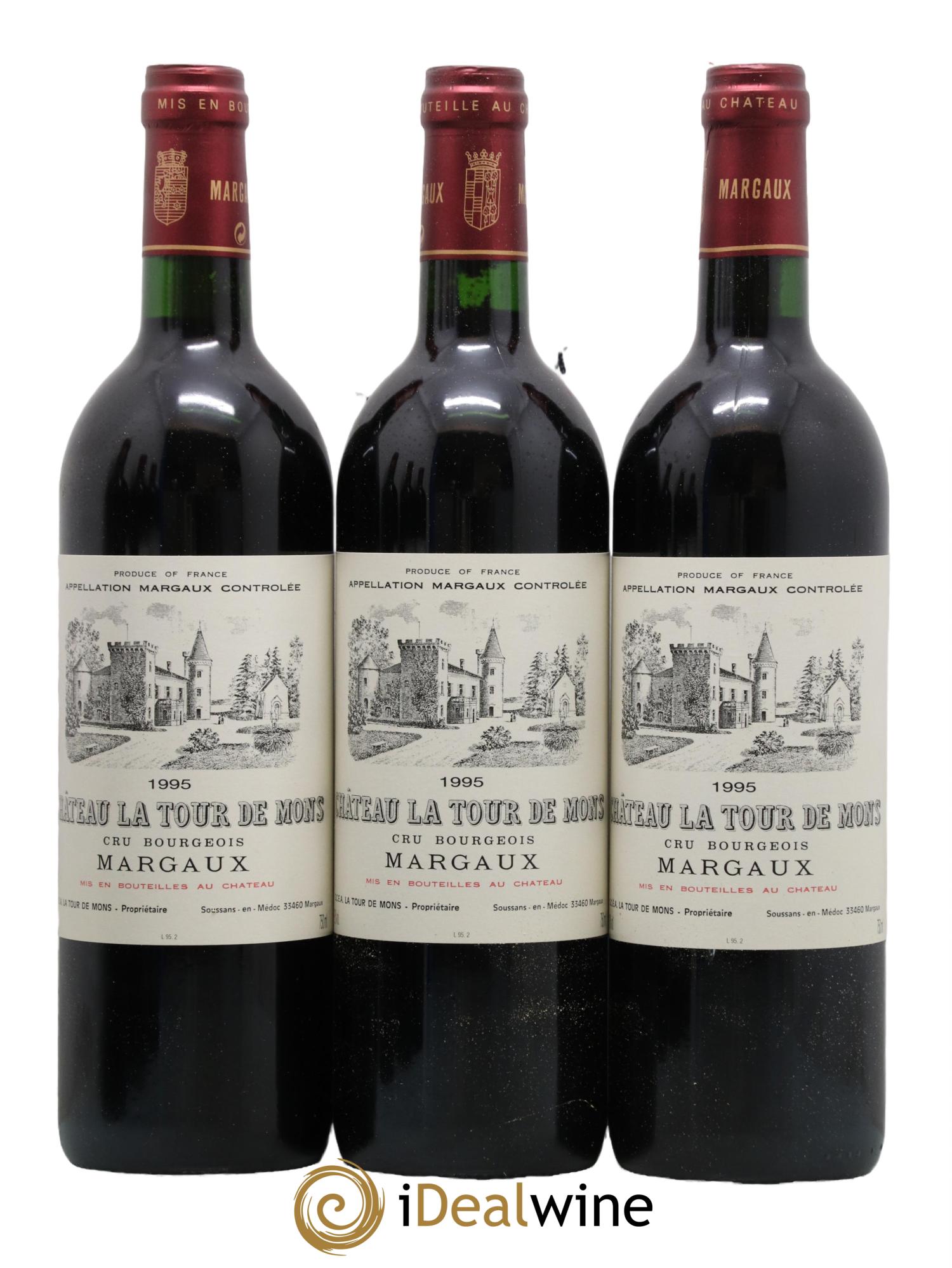 Château la Tour de Mons Cru Bourgeois 1995 - Lot de 12 bouteilles - 3