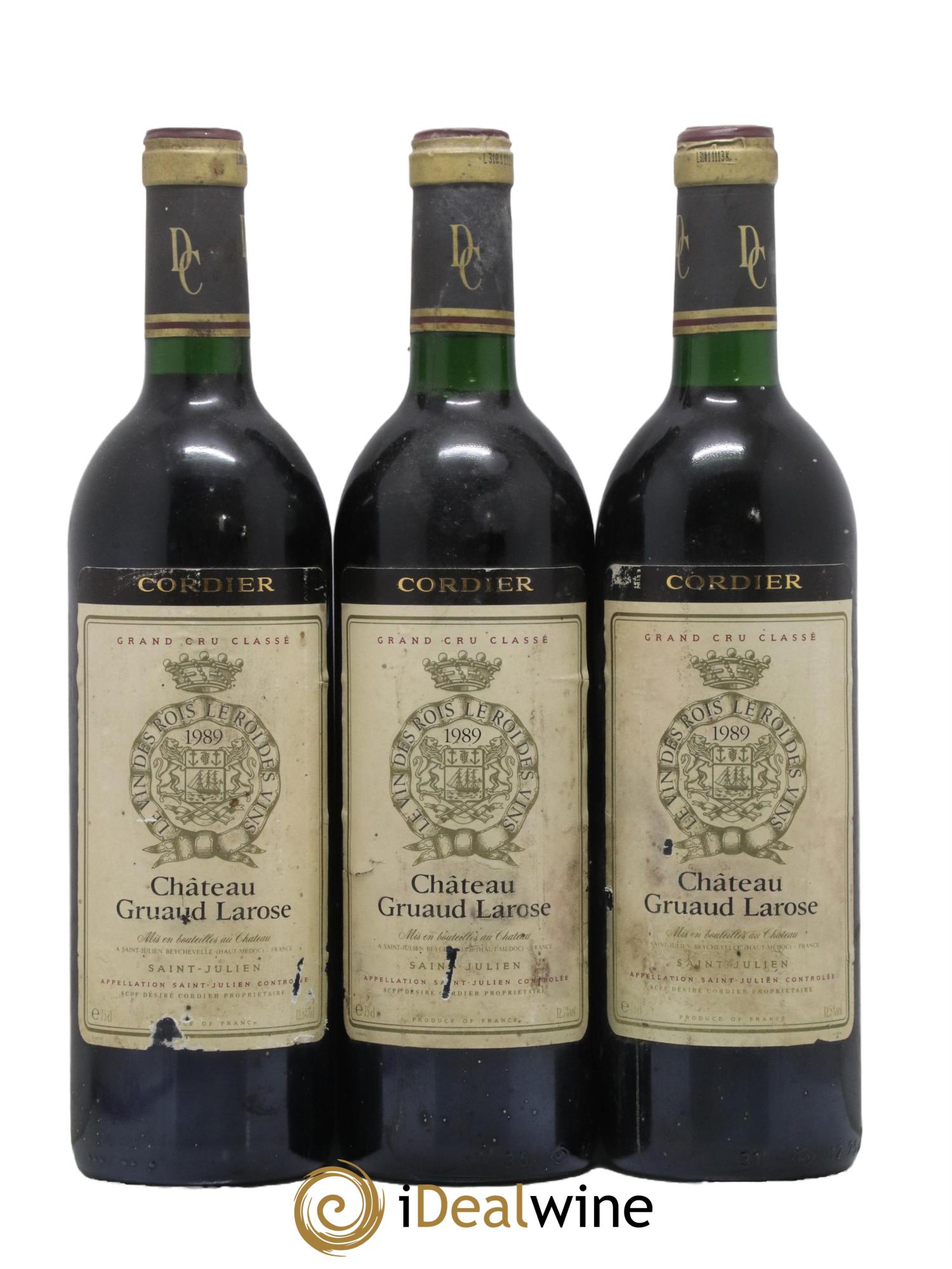 Château Gruaud Larose 2ème Grand Cru Classé 1989 - Lot de 3 bouteilles - 0
