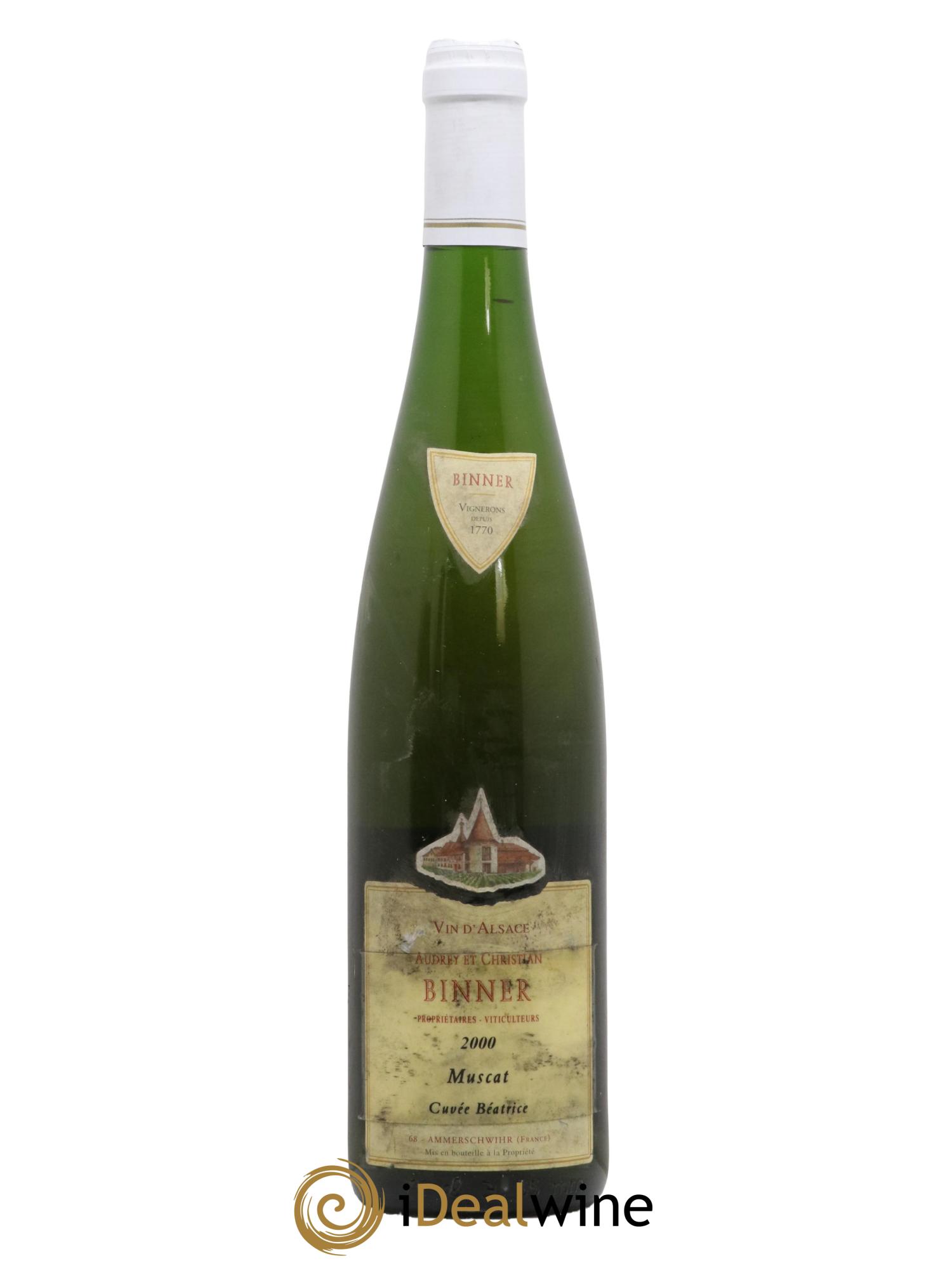 Alsace Muscat Cuvee Beatrice Domaine Audrey et Christian Binner 2000 - Lot de 1 bouteille - 0