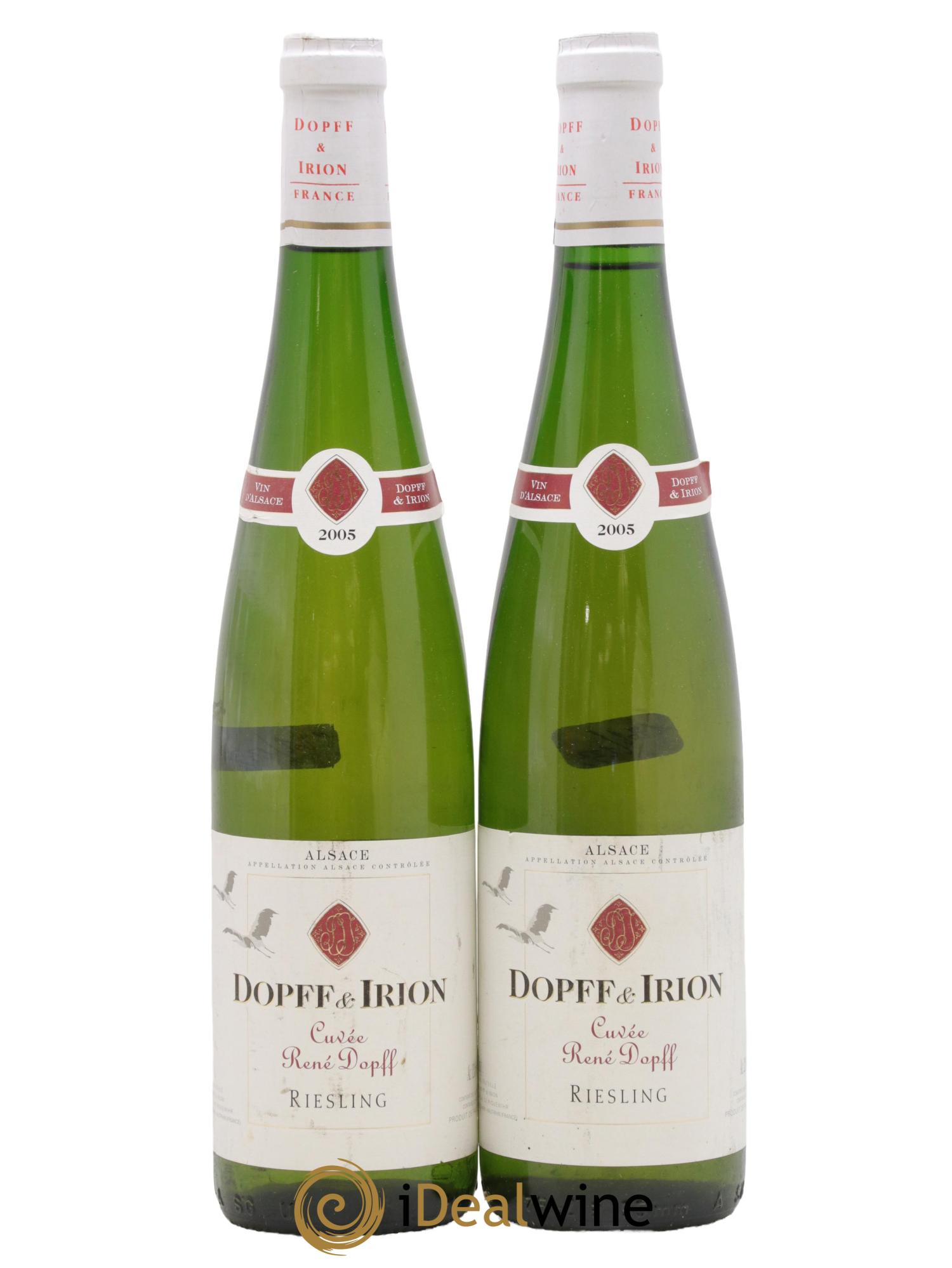 Alsace Riesling Cuvée René Dopff Dopff & Irion 2005 - Lot de 2 bouteilles - 0