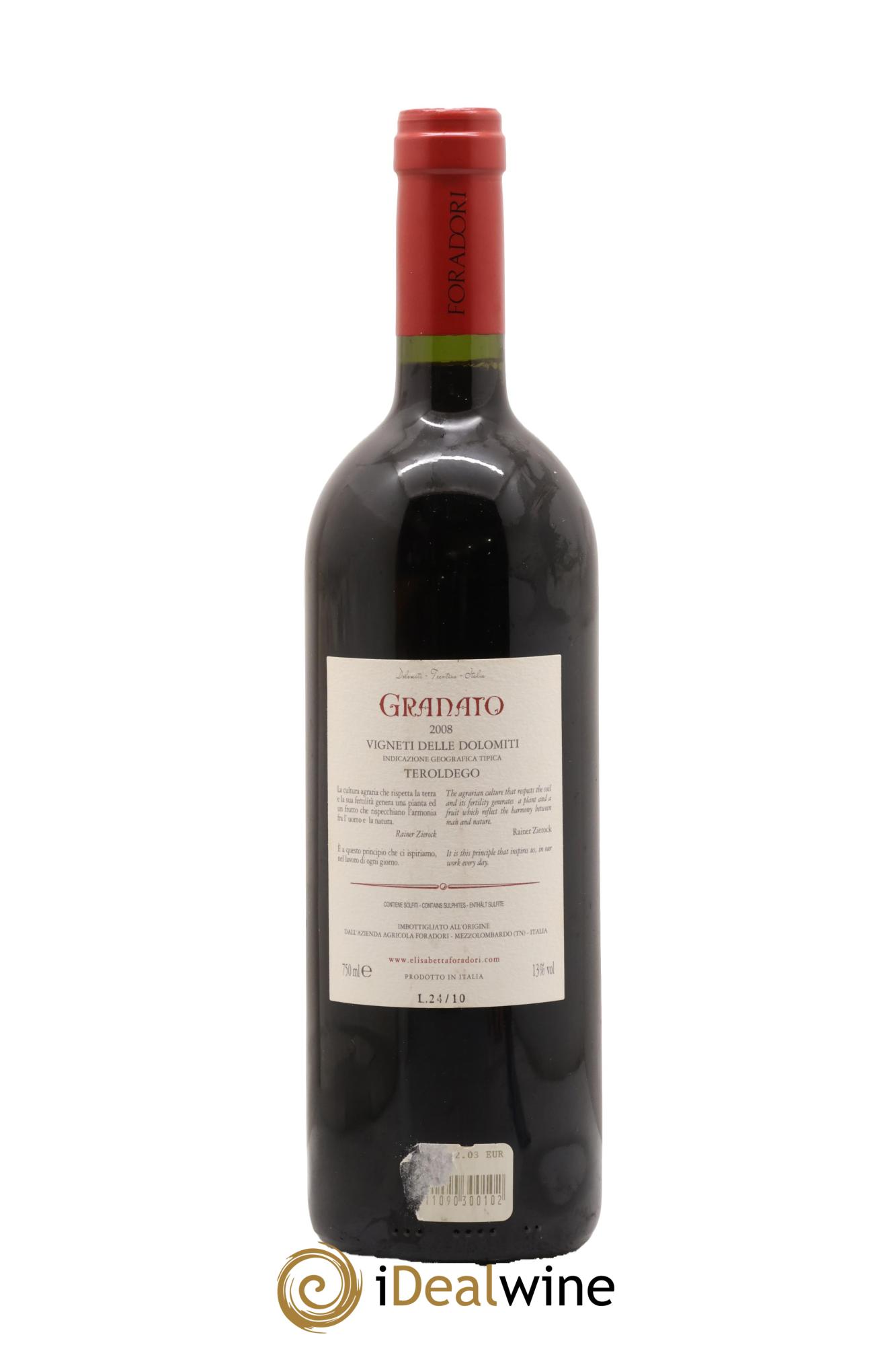 Vigneti delle Dolomiti IGT Granato Elisabetta Foradori 2008 - Posten von 1 Flasche - 1