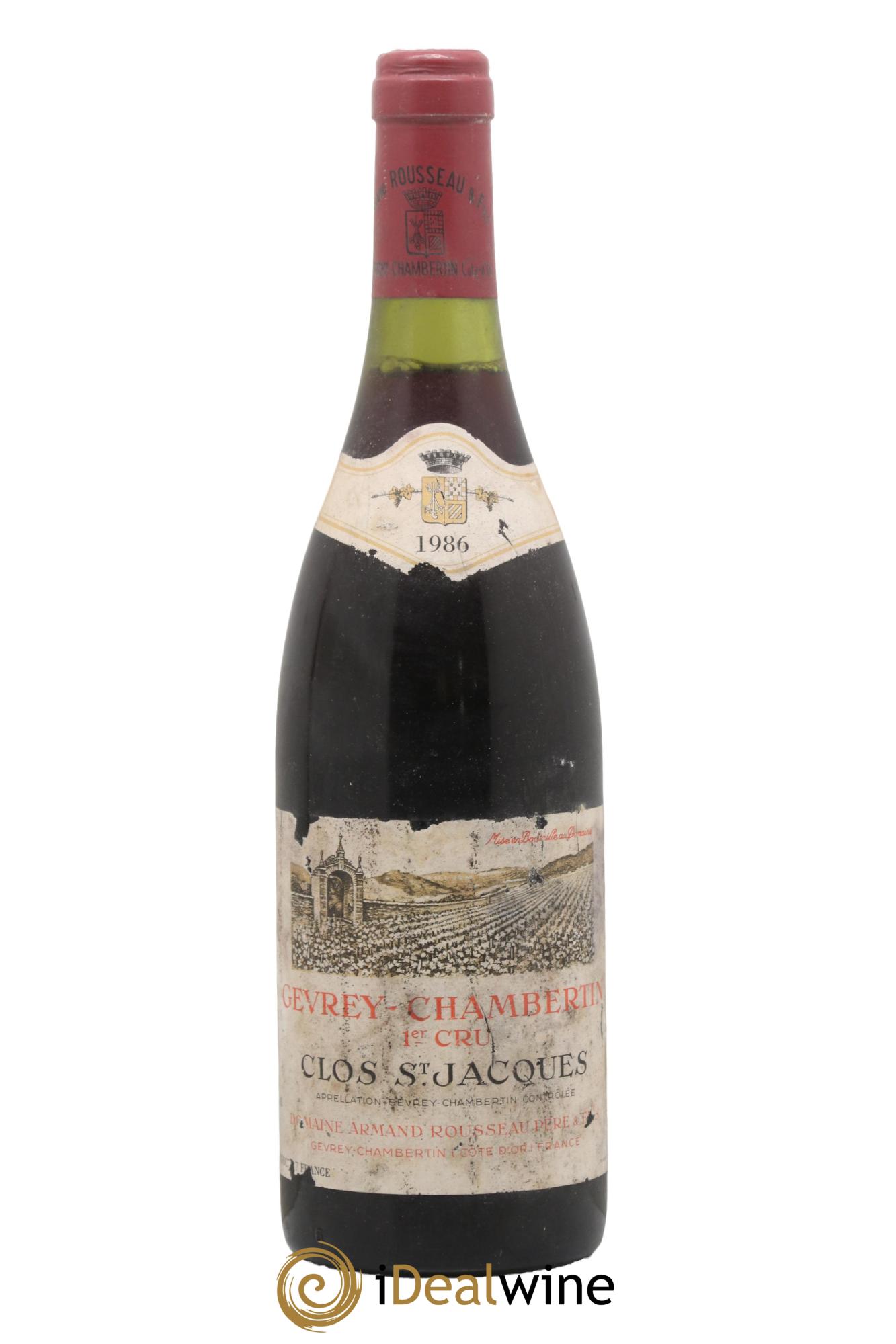 Gevrey-Chambertin 1er Cru Clos Saint-Jacques Armand Rousseau (Domaine) 1986 - Lot of 1 bottle - 0