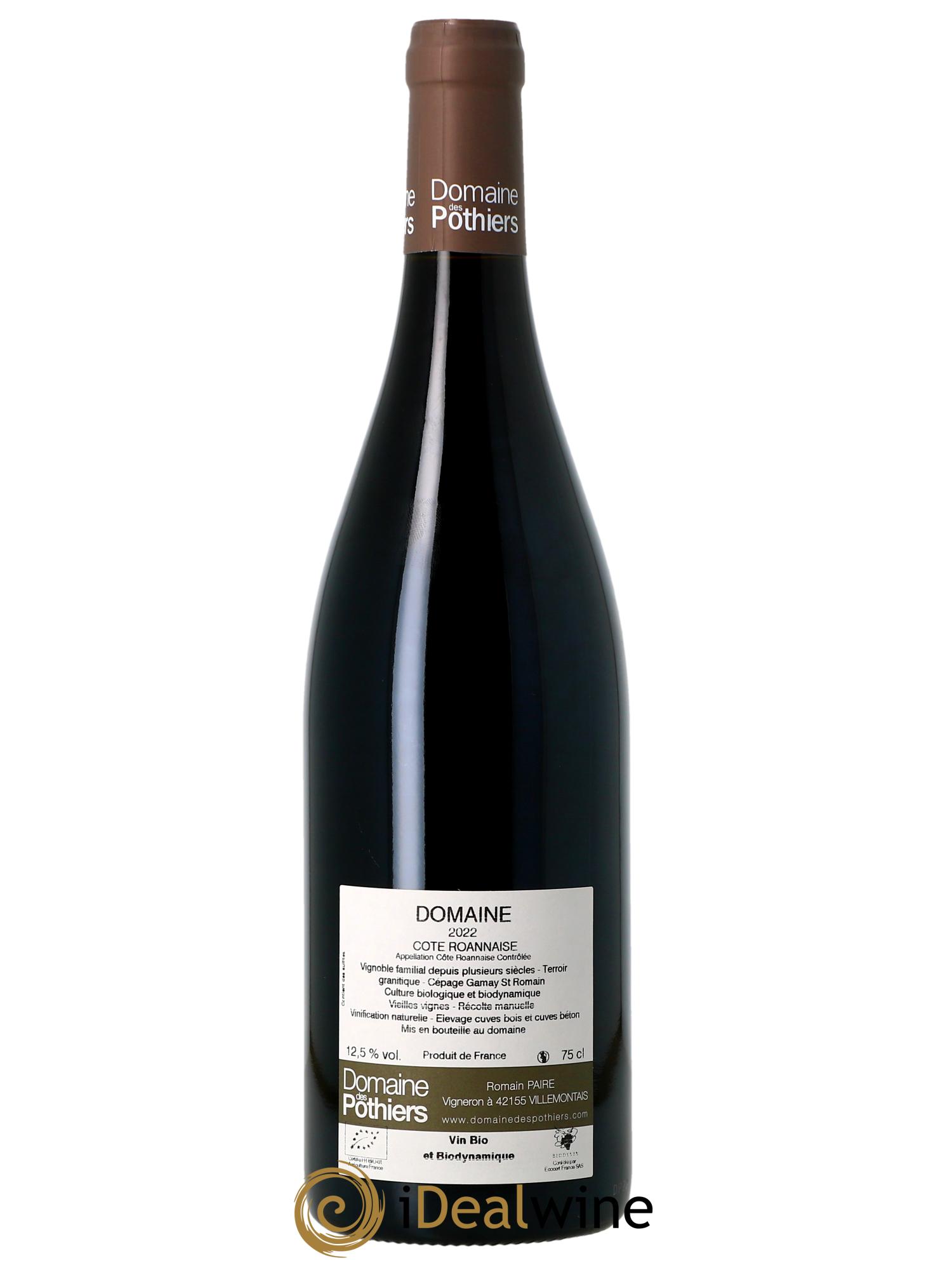 Côte Roannaise Domaine Domaine des Pothiers  2023 - Lot of 1 bottle - 1