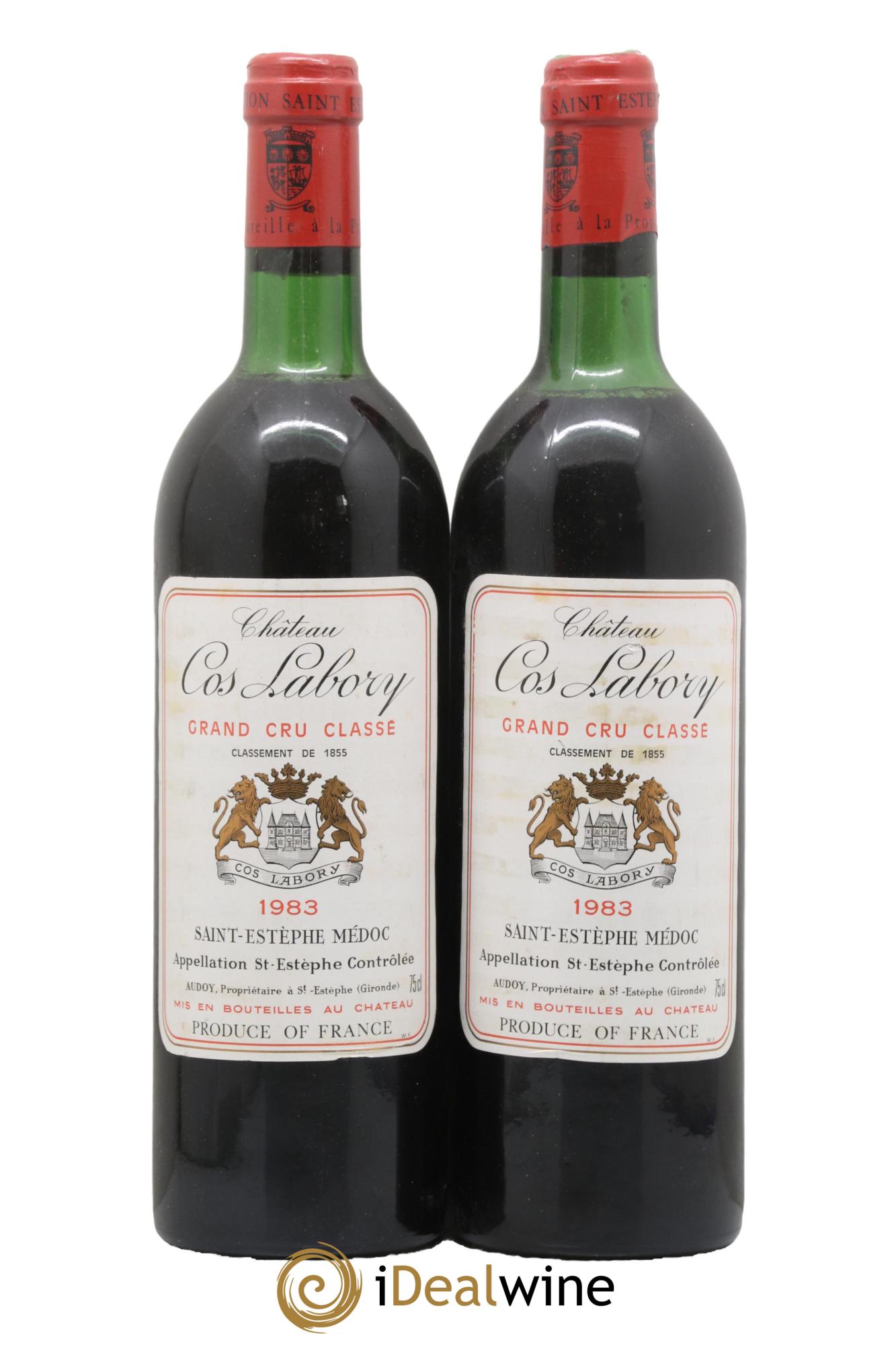 Château Cos Labory 5ème Grand Cru Classé 1983 - Lot of 2 bottles - 0