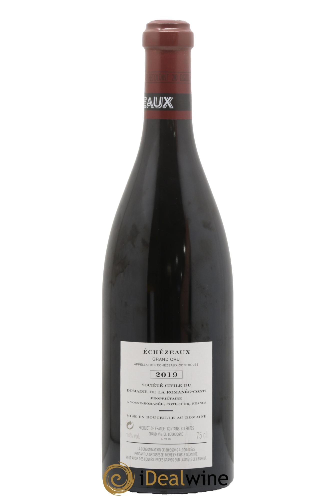 Echezeaux Grand Cru Domaine de la Romanée-Conti 2019 - Lot de 1 bouteille - 1