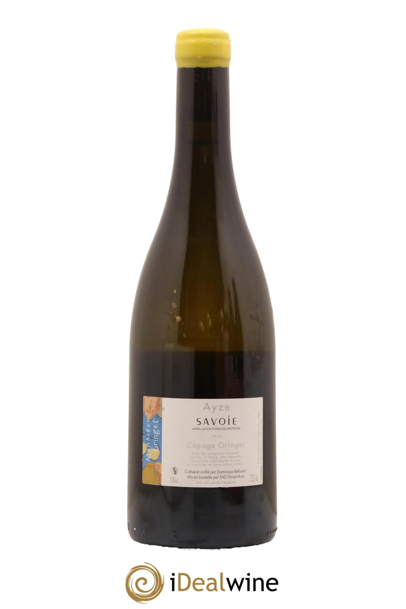Vin de Savoie Monsieur Gringet Domaine Belluard 2020 - Lot de 1 bouteille - 1