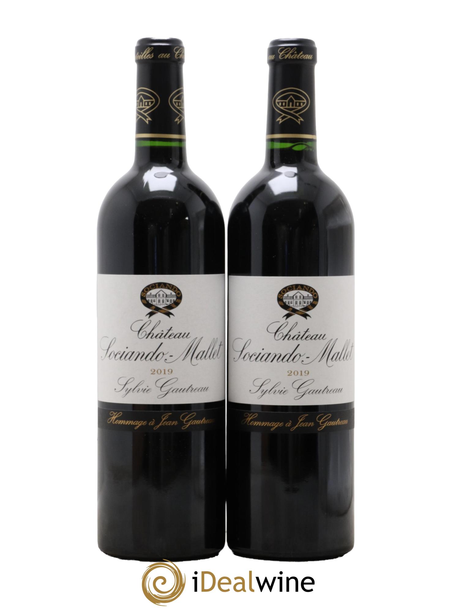 Château Sociando Mallet 2019 - Lotto di 2 bottiglie - 0