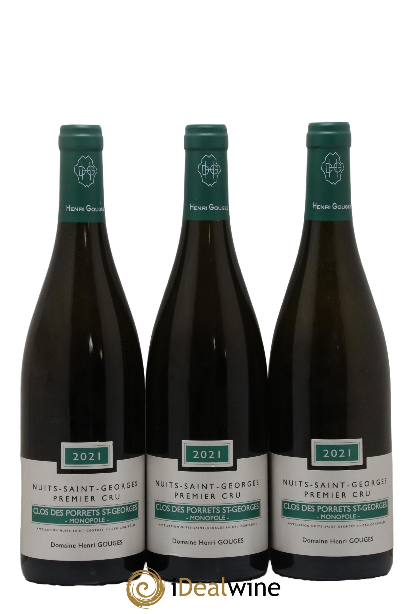 Nuits-Saint-Georges 1er Cru Clos des Porrets Saint-Georges Henri Gouges 2021 - Posten von 3 Flaschen - 0