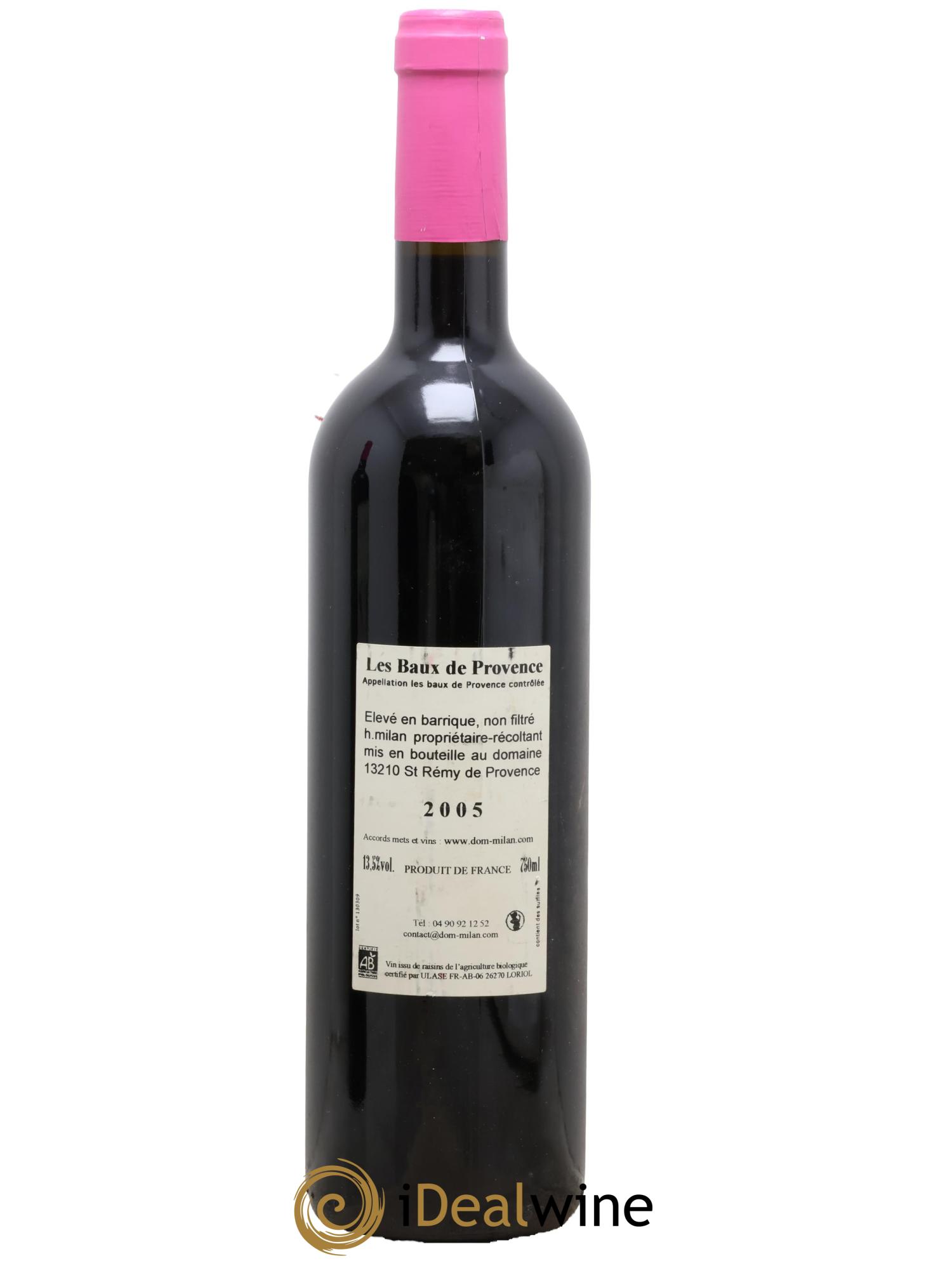 Baux de Provence Domaine Milan Henri Milan 2005 - Lot de 1 bouteille - 1