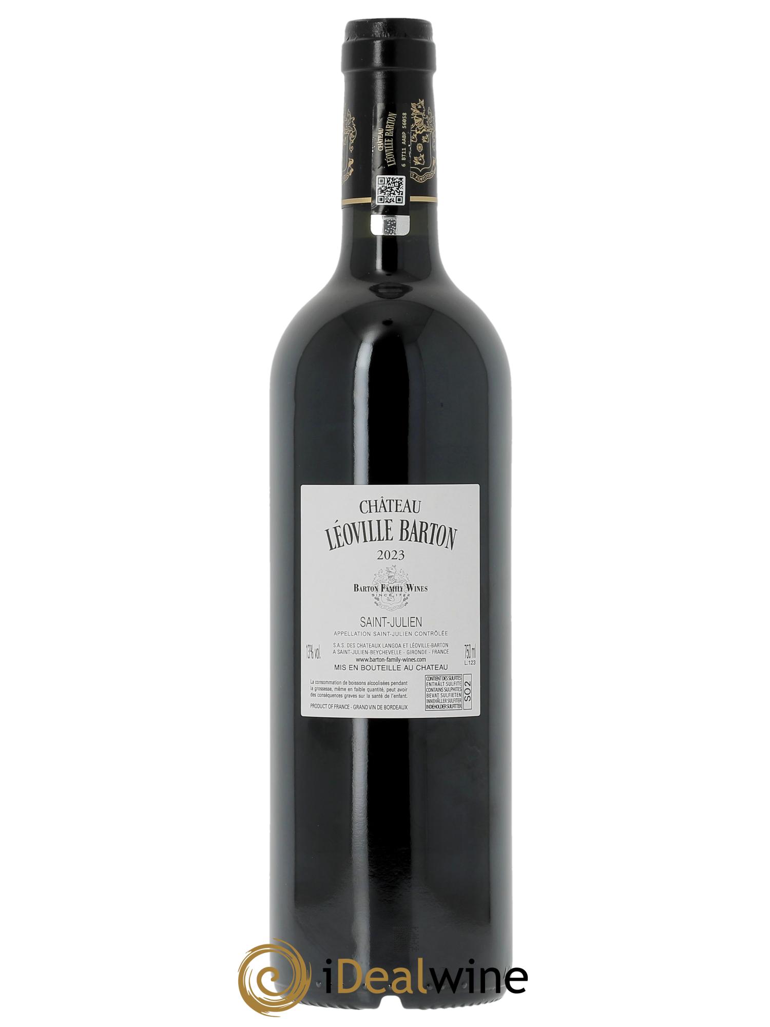 Château Léoville Barton 2ème Grand Cru Classé (CBO à partir de 3 bts) 2023 - Lot de 1 bouteille - 1
