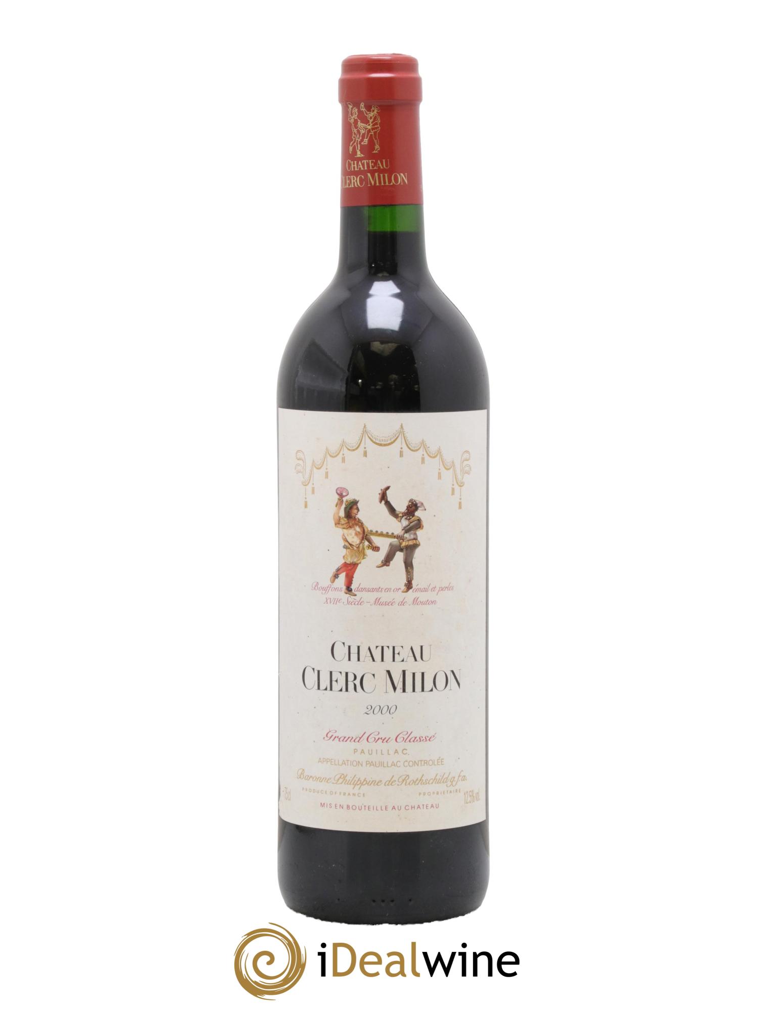 Château Clerc Milon 5ème Grand Cru Classé 2000 - Lot de 1 bouteille - 0