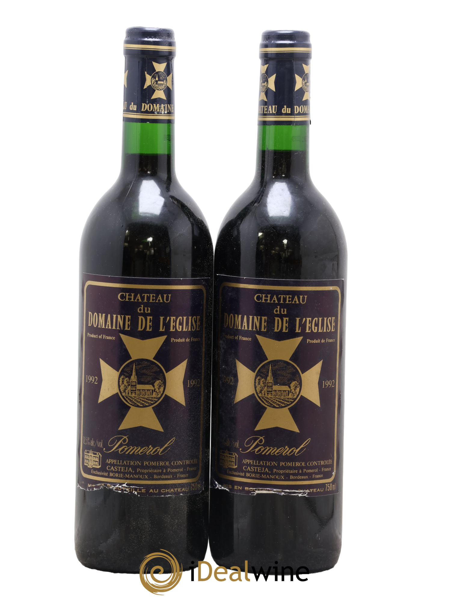 Château du Domaine de l'Église 1992 - Lot de 2 bouteilles - 0
