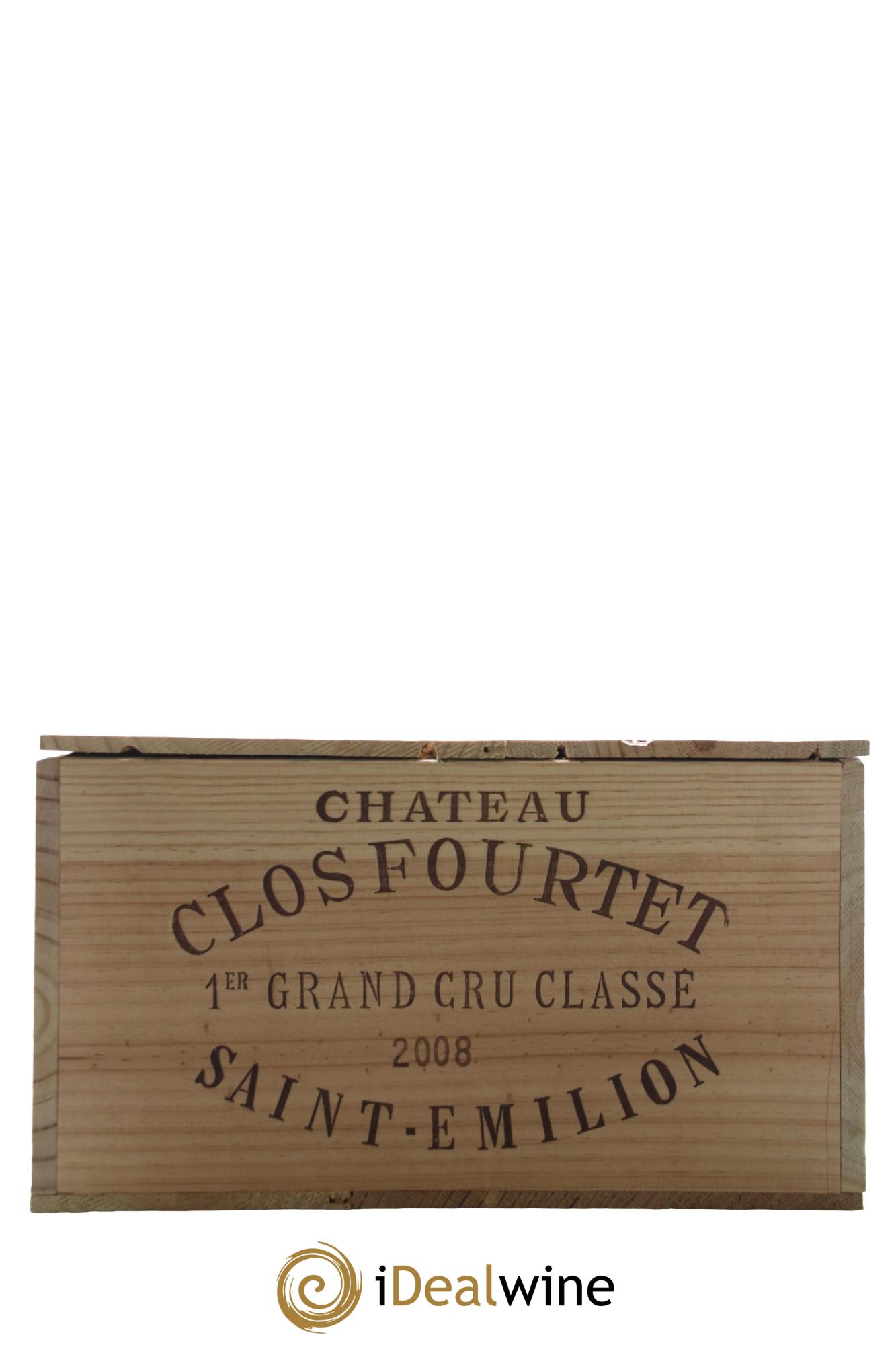 Clos Fourtet 1er Grand Cru Classé B 2008 - Lot de 12 bouteilles - 1