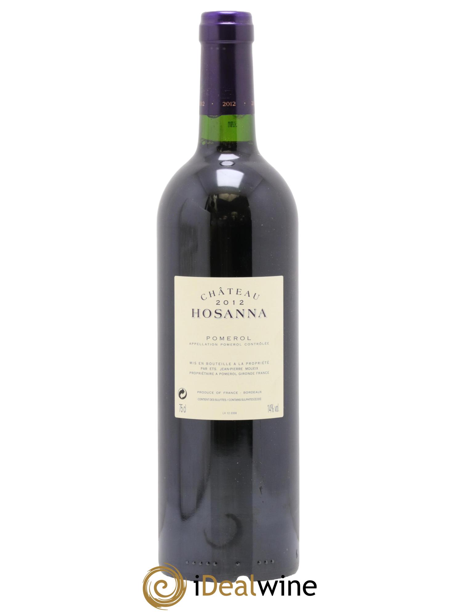 Château Hosanna 2012 - Lot de 1 bouteille - 1
