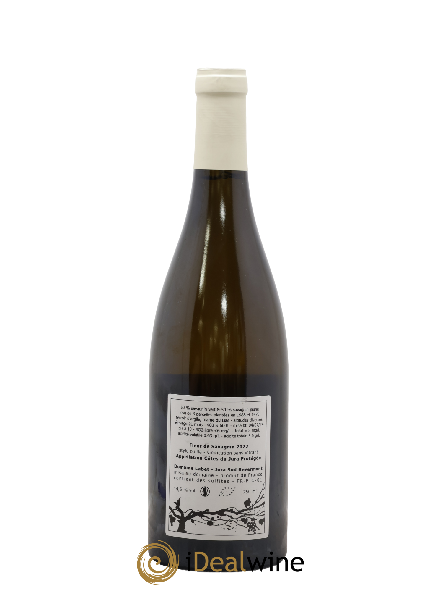 Côtes du Jura Fleur de Savagnin Romain - Julien - Charline Labet 2022 - Lot de 1 bouteille - 1