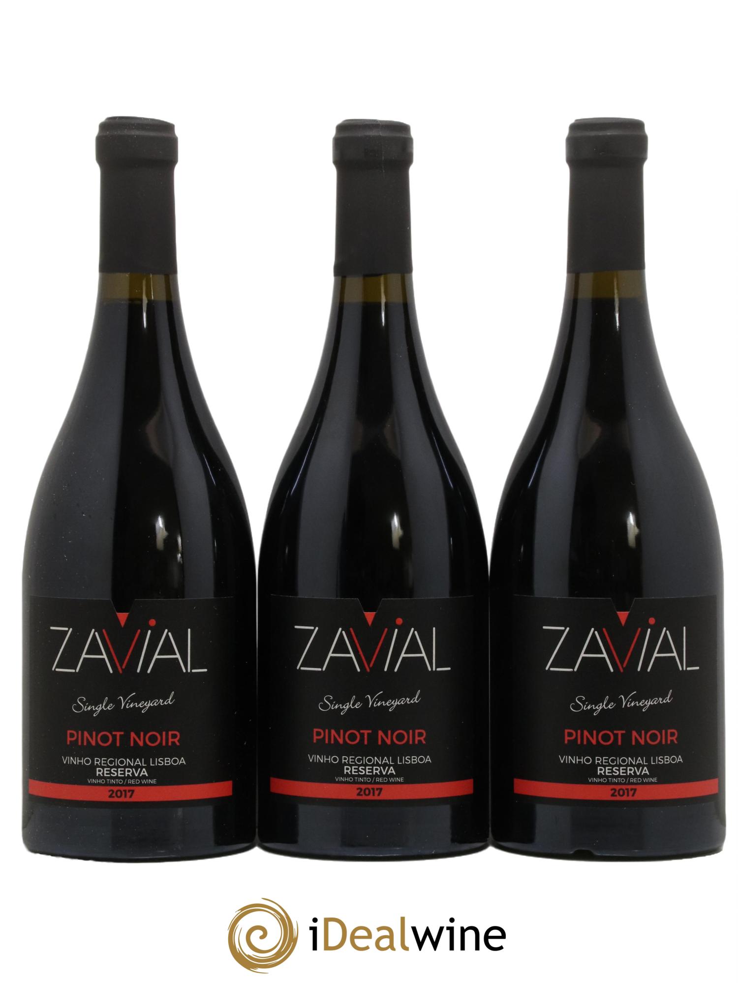 Portugal Lisboa Pinot Noir Reserva Single Vineyard Zavial 2017 - Lot de 3 bouteilles - 0