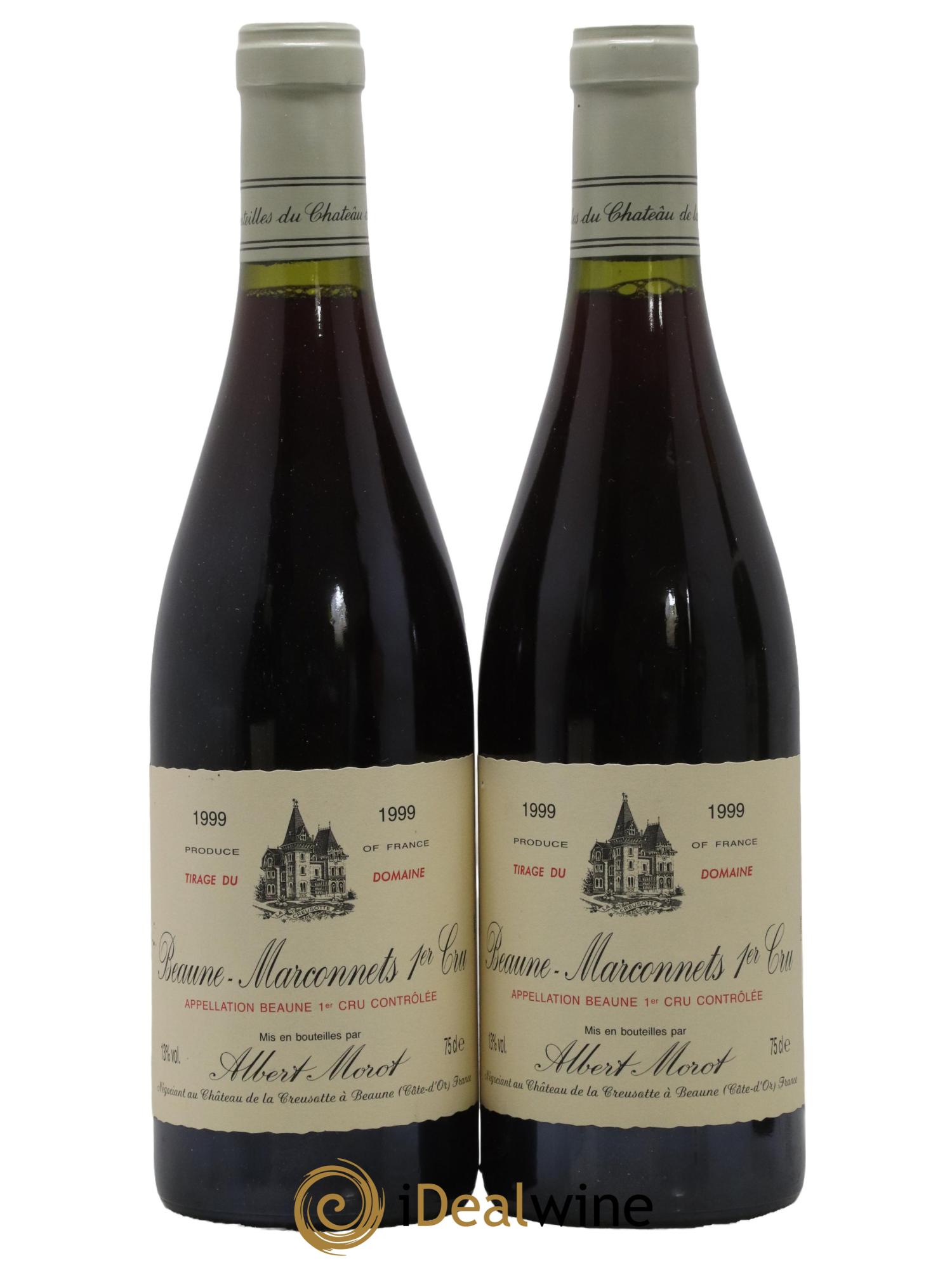 Beaune 1er Cru Les Marconnets Albert Morot 1999 - Lot de 2 bouteilles - 0