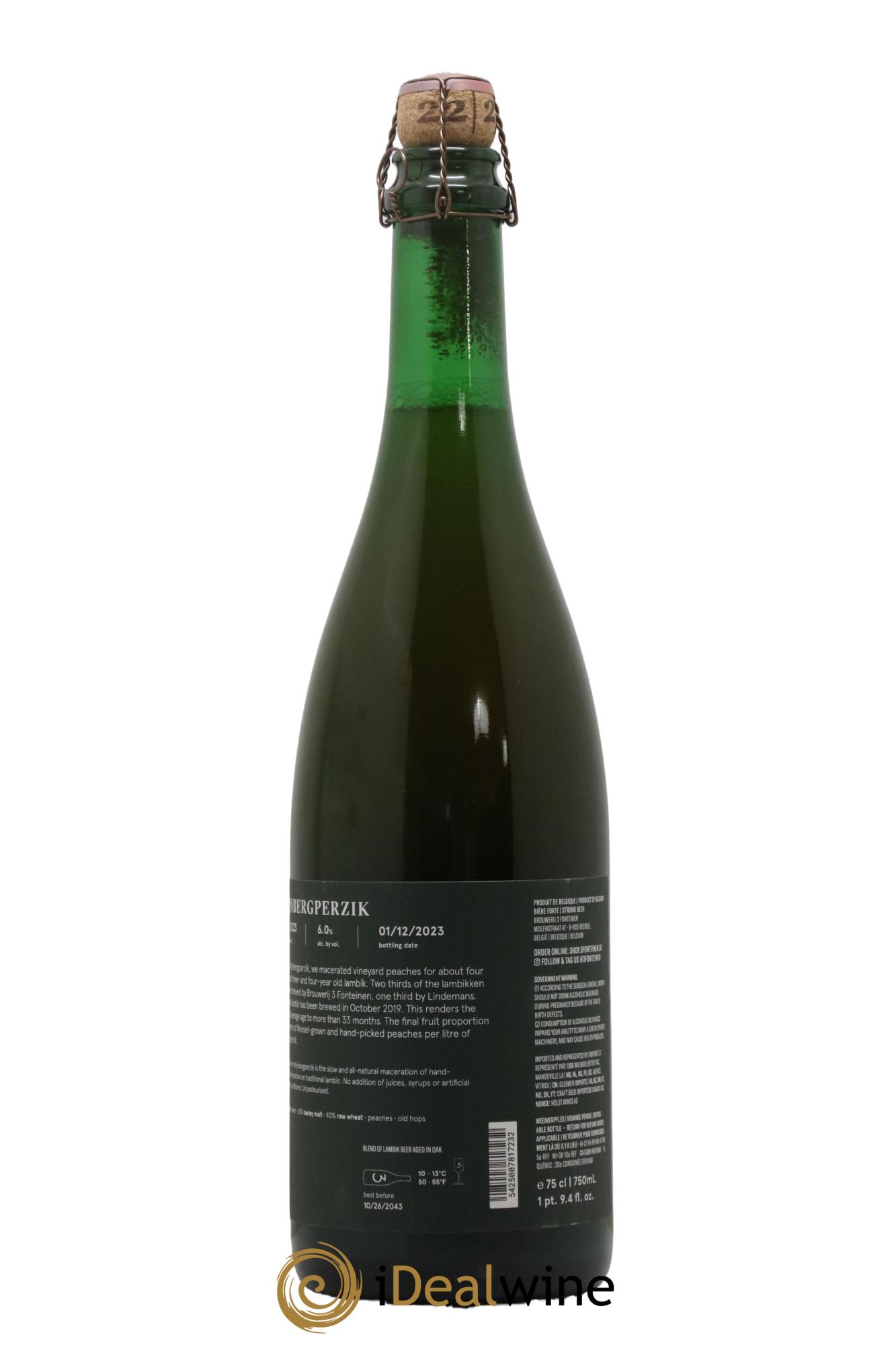 Bière Wijnbergperzik Blend n° 26 3 Fonteinen - Lot de 1 bouteille - 1