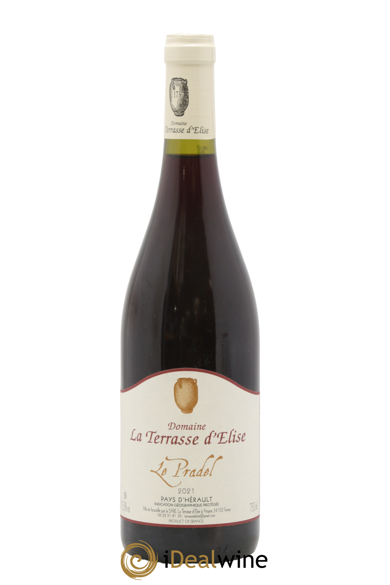 Pays d'Hérault Le Pradel Terrasse d'Elise (Domaine de la) 2021 - Lot de 1 bouteille - 0