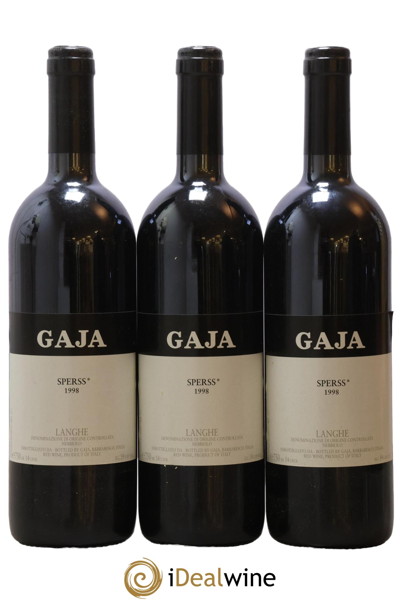 Langhe Sperss Angelo Gaja 1998 - Lot of 6 bottles - 2