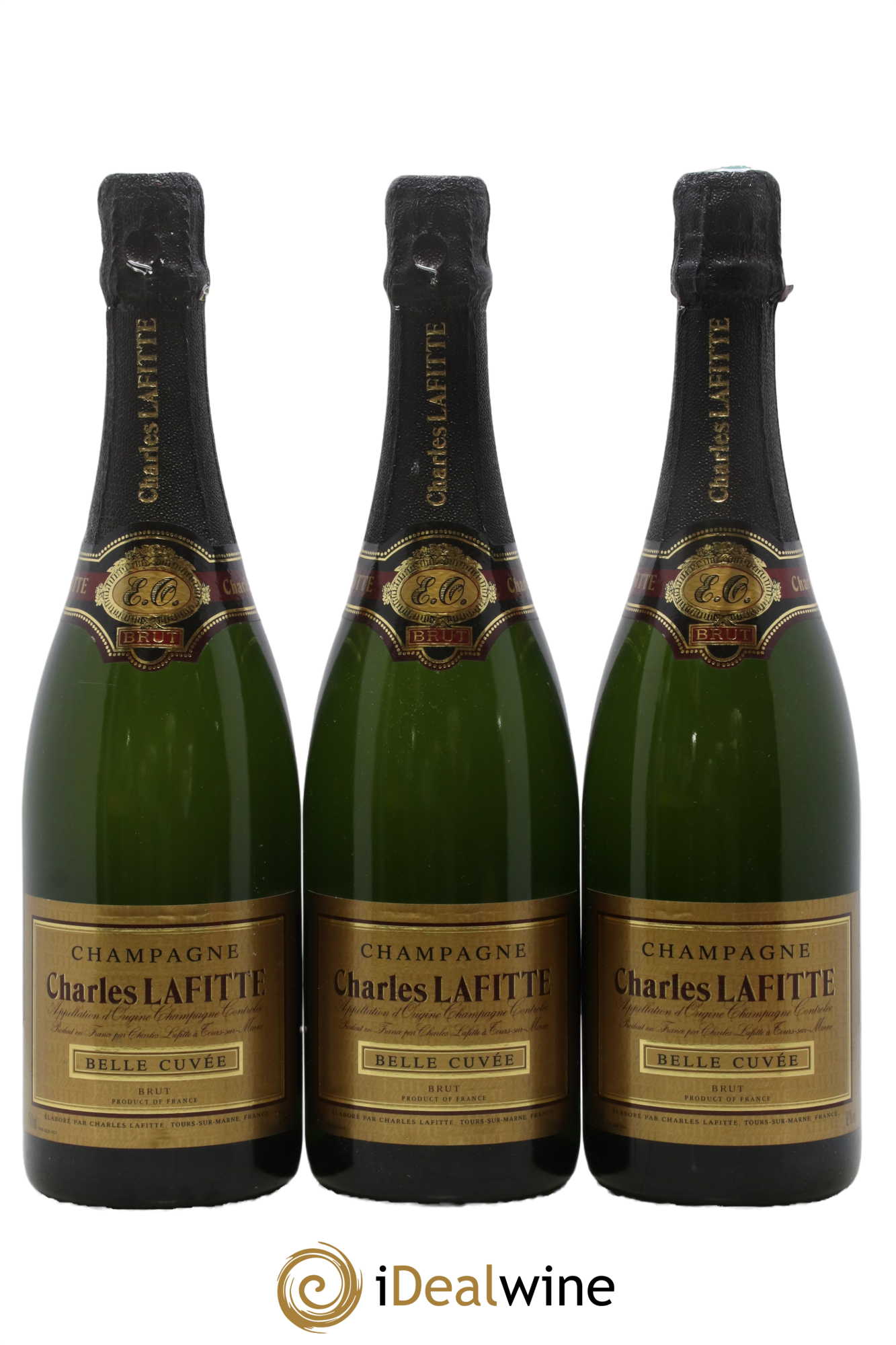 Champagne Brut Belle Cuvée Charles Lafitte - Lot de 3 bouteilles - 0