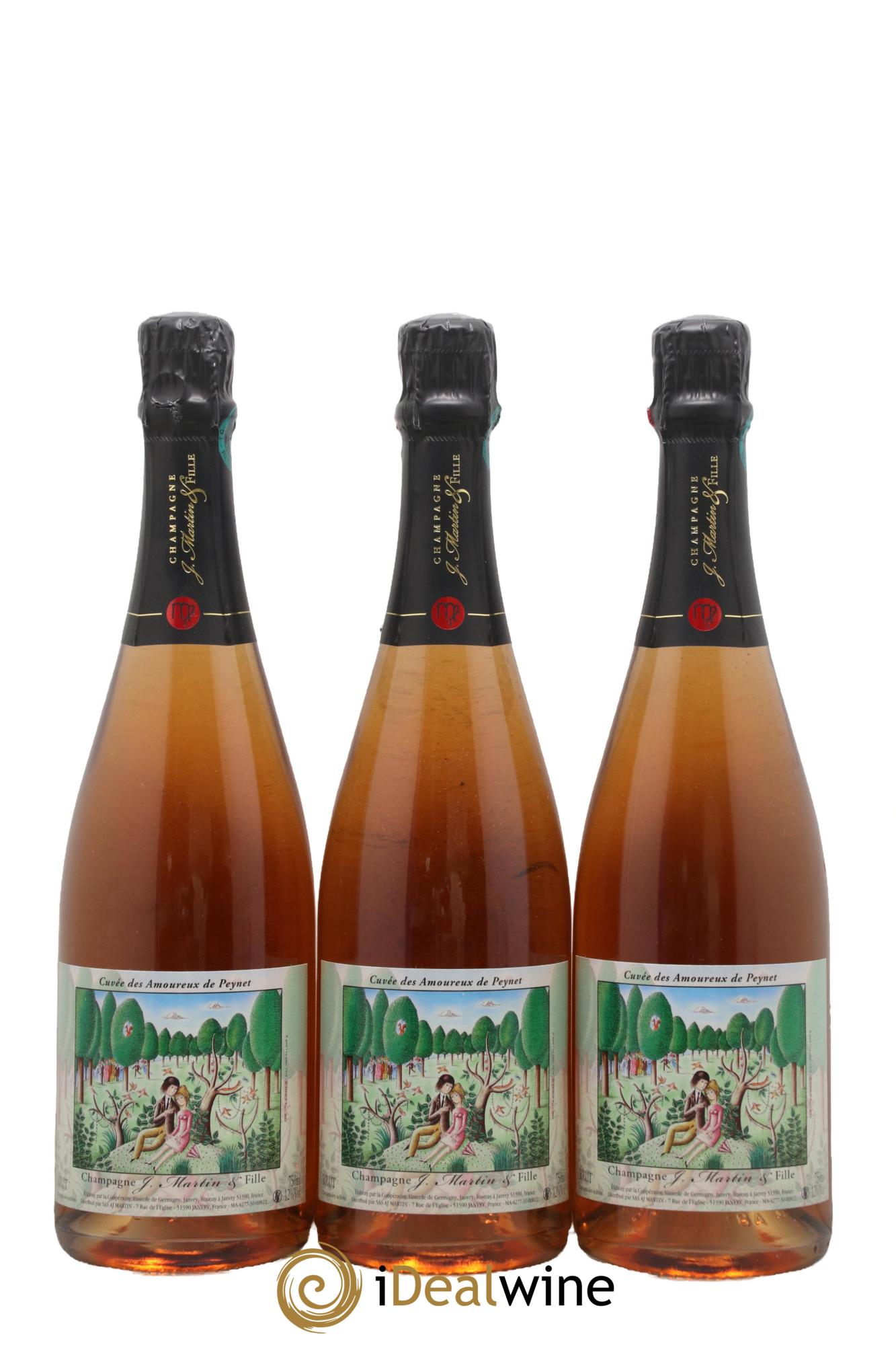 Champagne - Brut Cuvée des Amoureux J. Martin et Fille - Lot de 3 bouteilles - 0