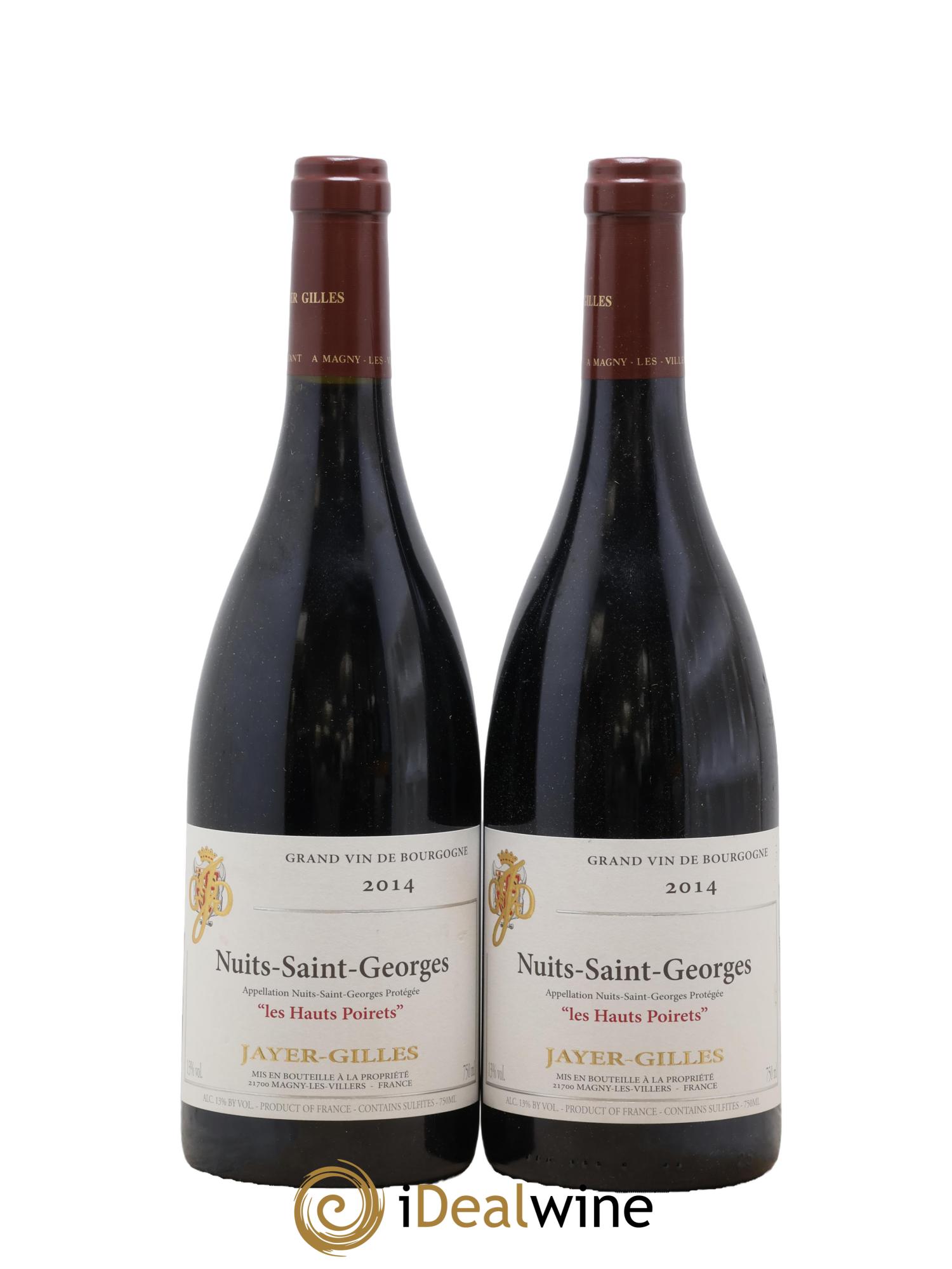 Nuits-Saint-Georges Les Hauts Poirets Hoffmann-Jayer (anciennement Jayer-Gilles) 2014 - Lotto di 2 bottiglie - 0