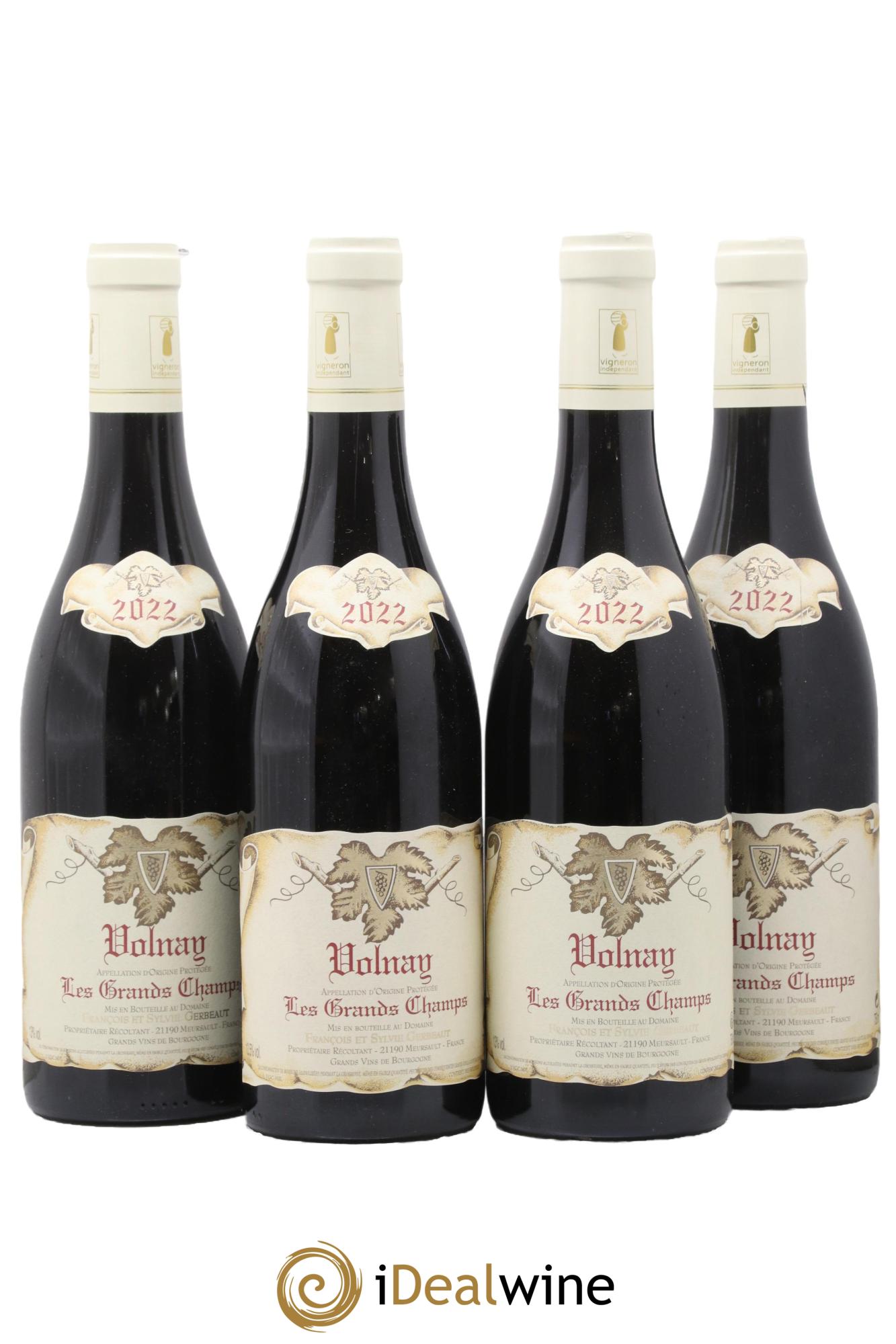 Volnay Les Grands Champs Domaine Gerbeaut 2022 - Lot de 4 bouteilles - 0