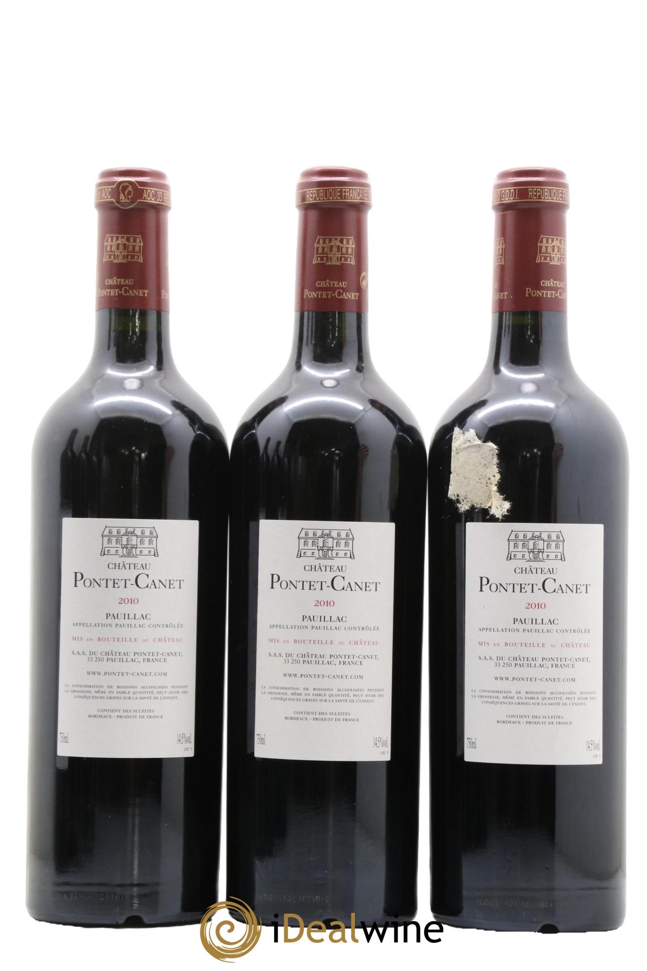 Château Pontet Canet 5ème Grand Cru Classé 2010 - Lot de 6 bouteilles - 2