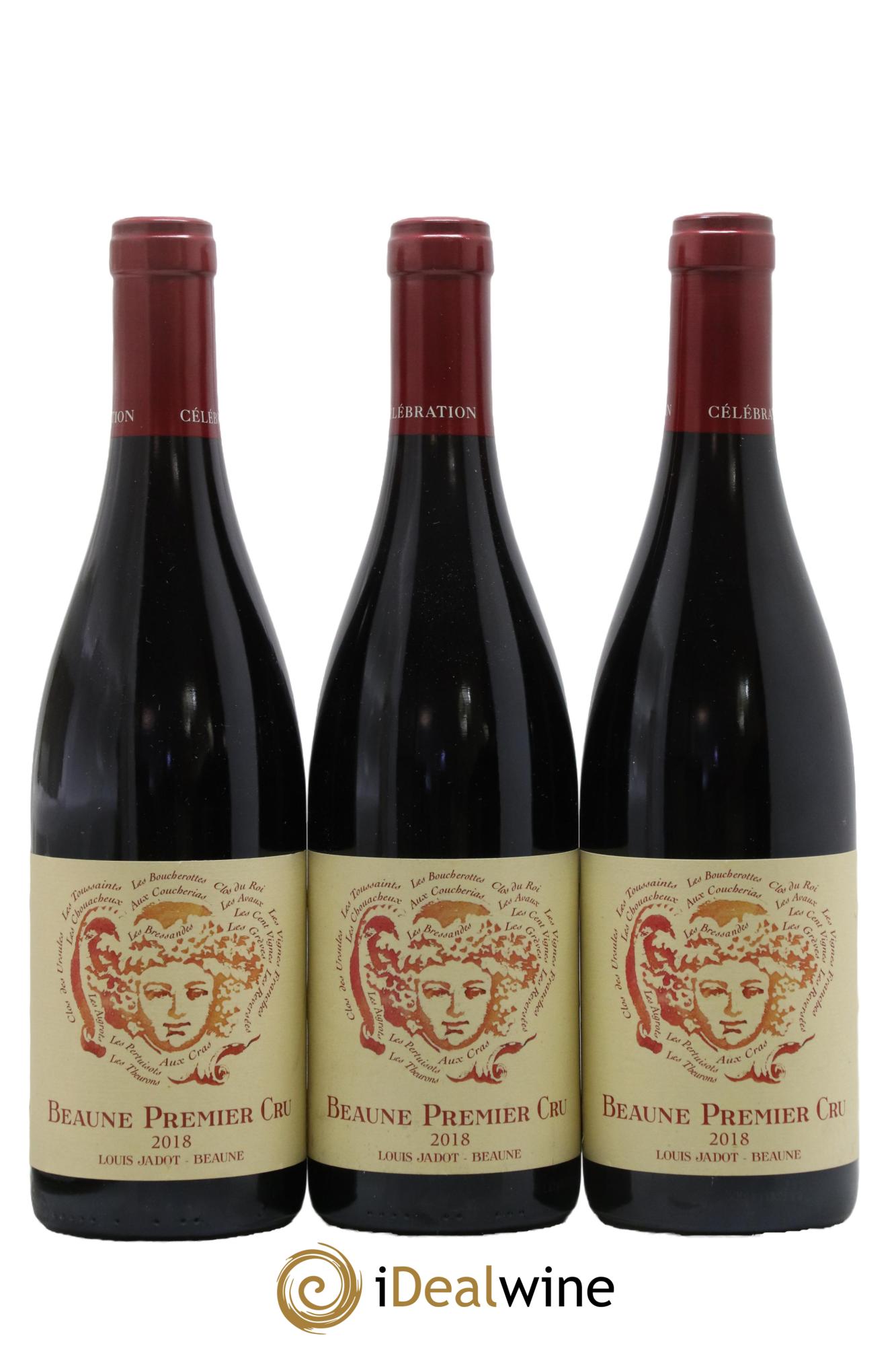 Beaune 1er Cru Célébration 159 ans Maison Louis Jadot  2018 - Posten von 3 Flaschen - 0