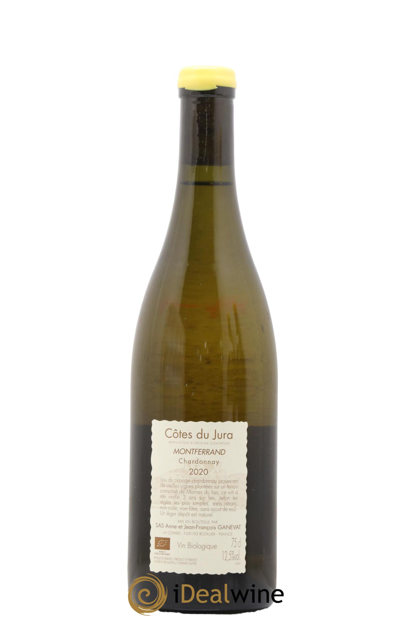Côtes du Jura Montferrand chardonnay Anne et Jean François Ganevat 2020 - Lot of 1 bottle - 1