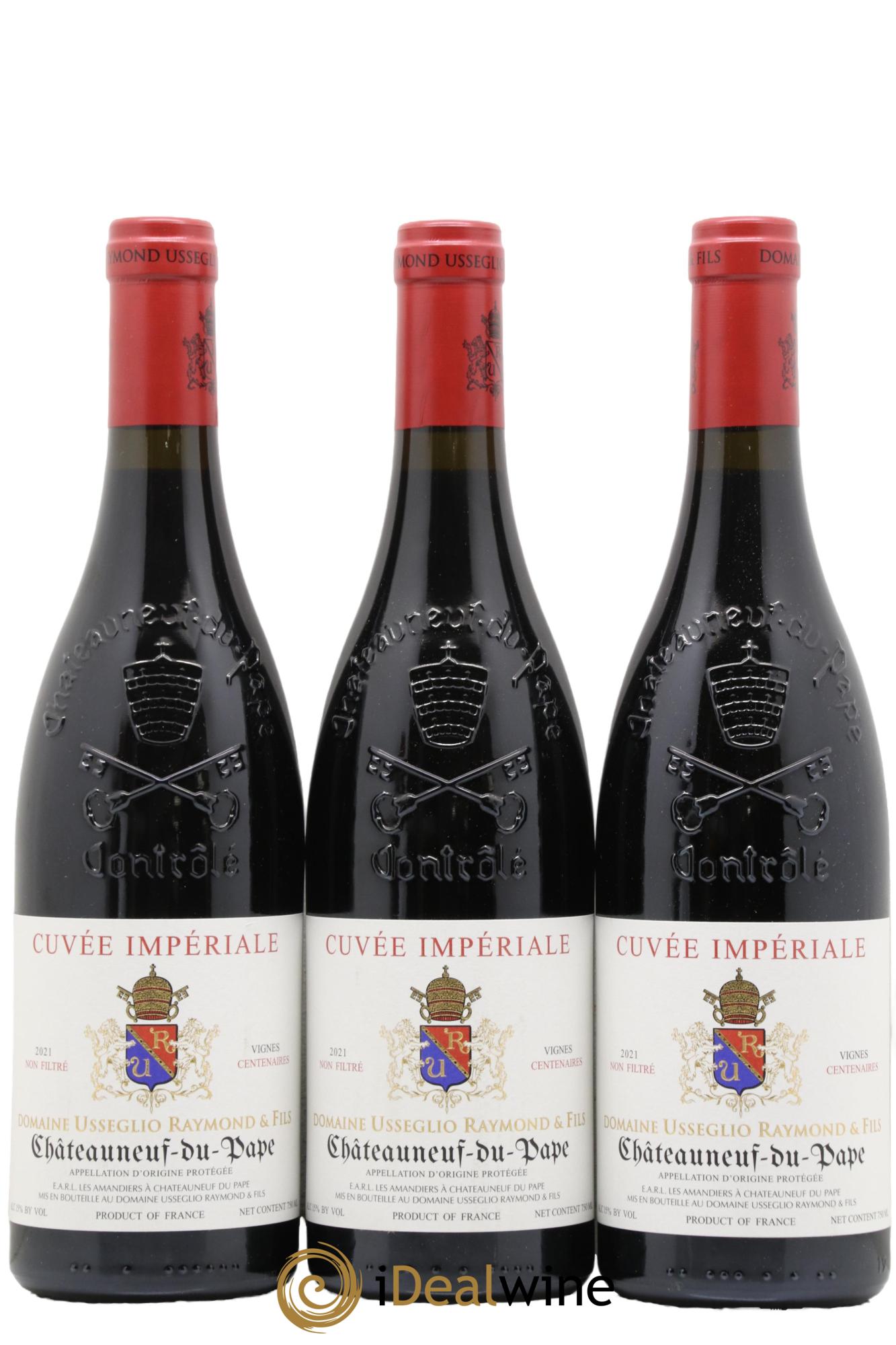 Châteauneuf-du-Pape Cuvée Impériale Raymond Usseglio & Fils (Domaine) 2021 - Lotto di 3 bottiglie - 0