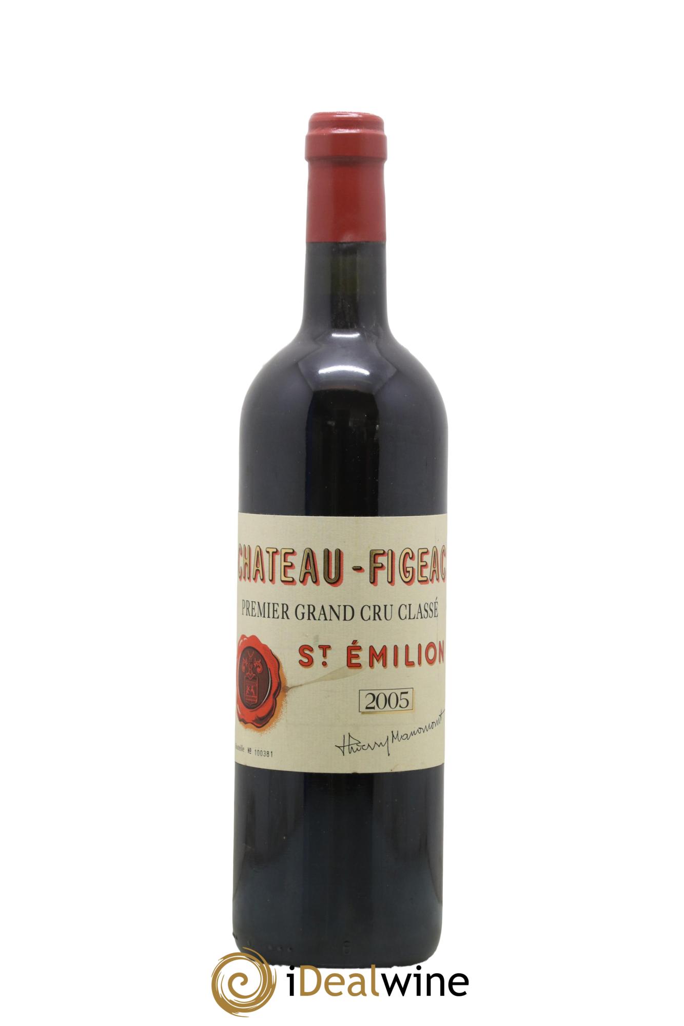 Château Figeac 1er Grand Cru Classé A 2005 - Lotto di 1 bottiglia - 0