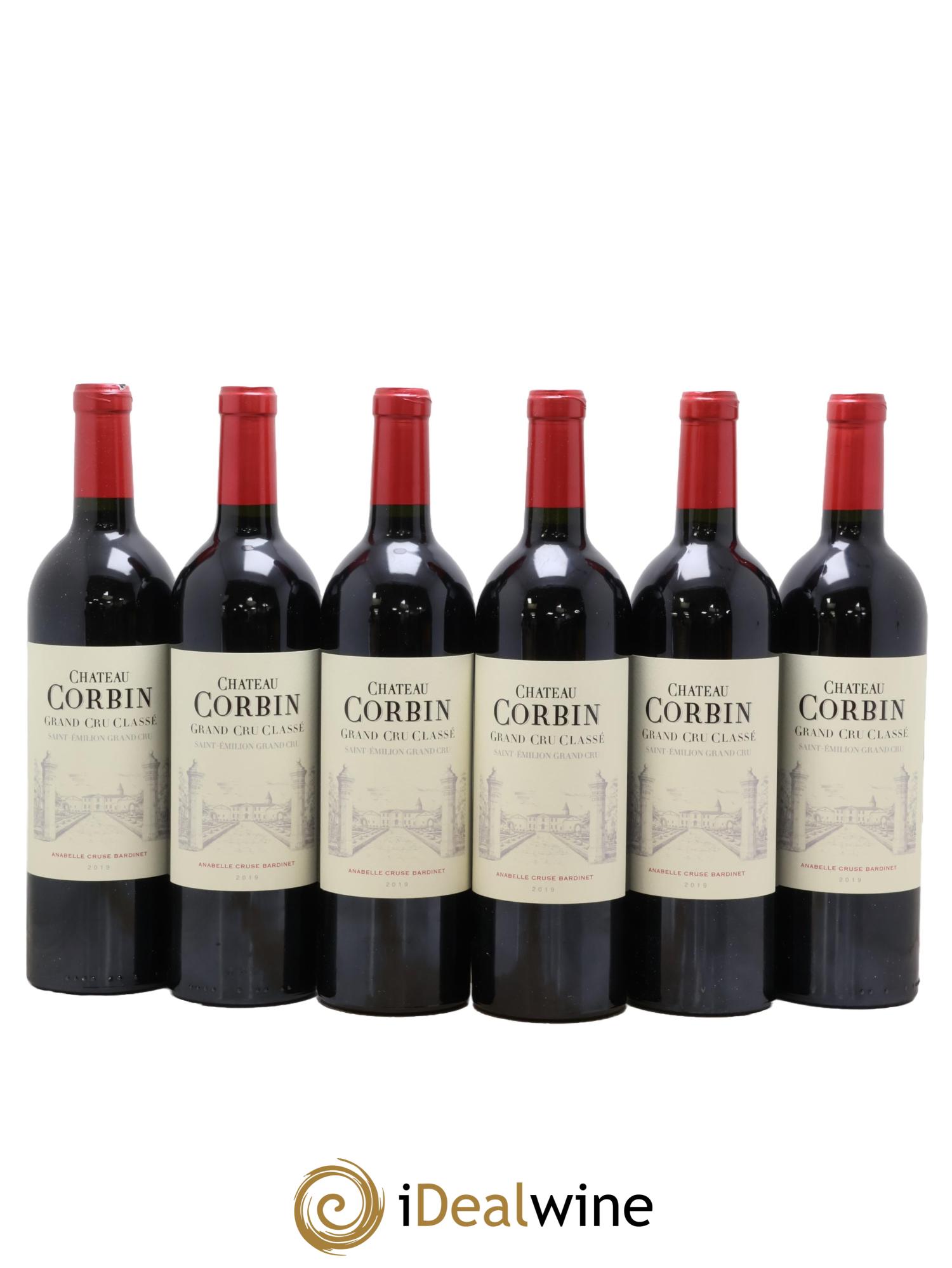 Château Corbin Grand Cru Classé 2019 - Lot de 6 bouteilles - 0