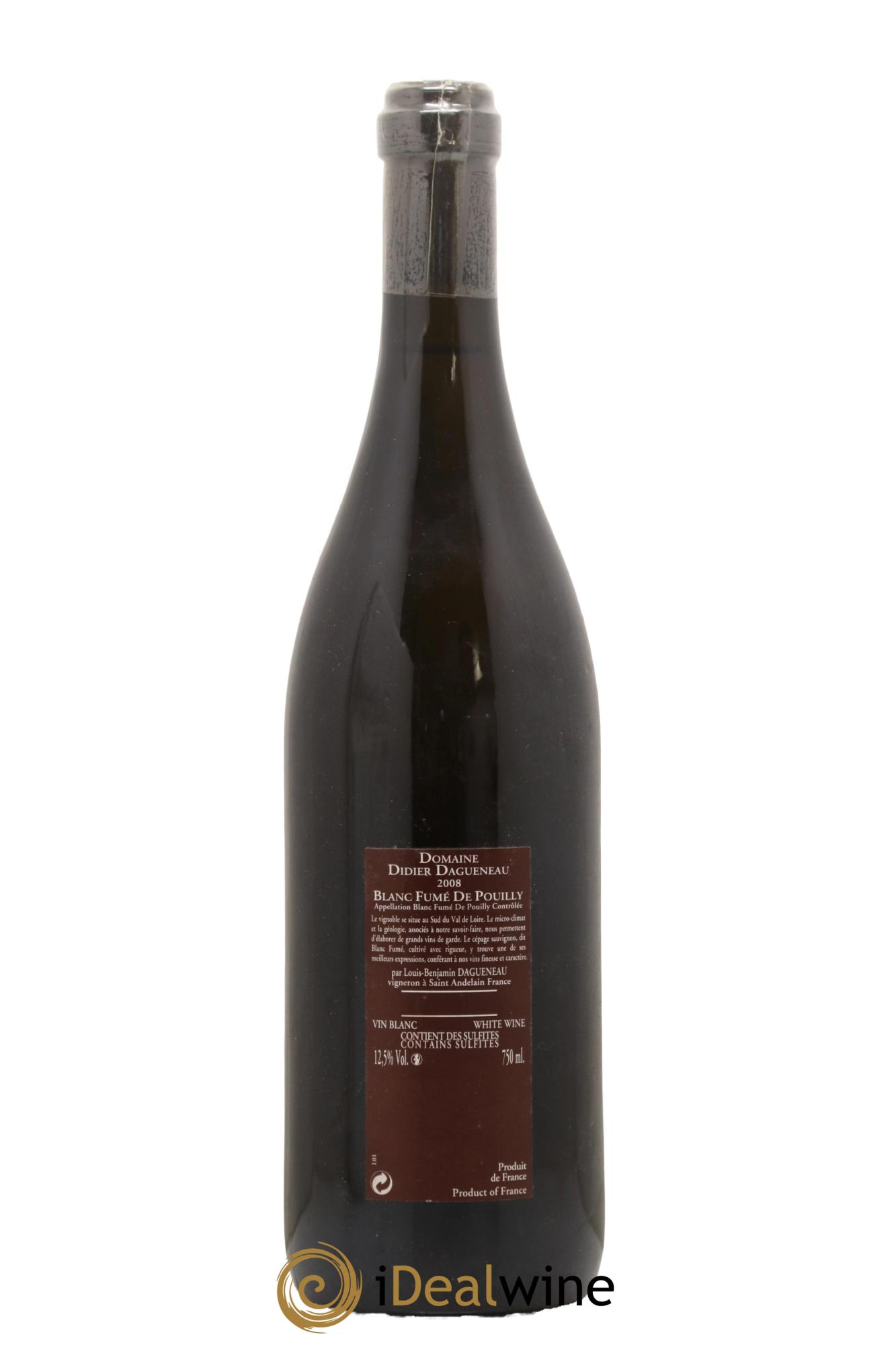 Vin de France (anciennement Pouilly-Fumé) Pur Sang Dagueneau (Domaine Didier - Louis-Benjamin) 2008 - Posten von 1 Flasche - 1
