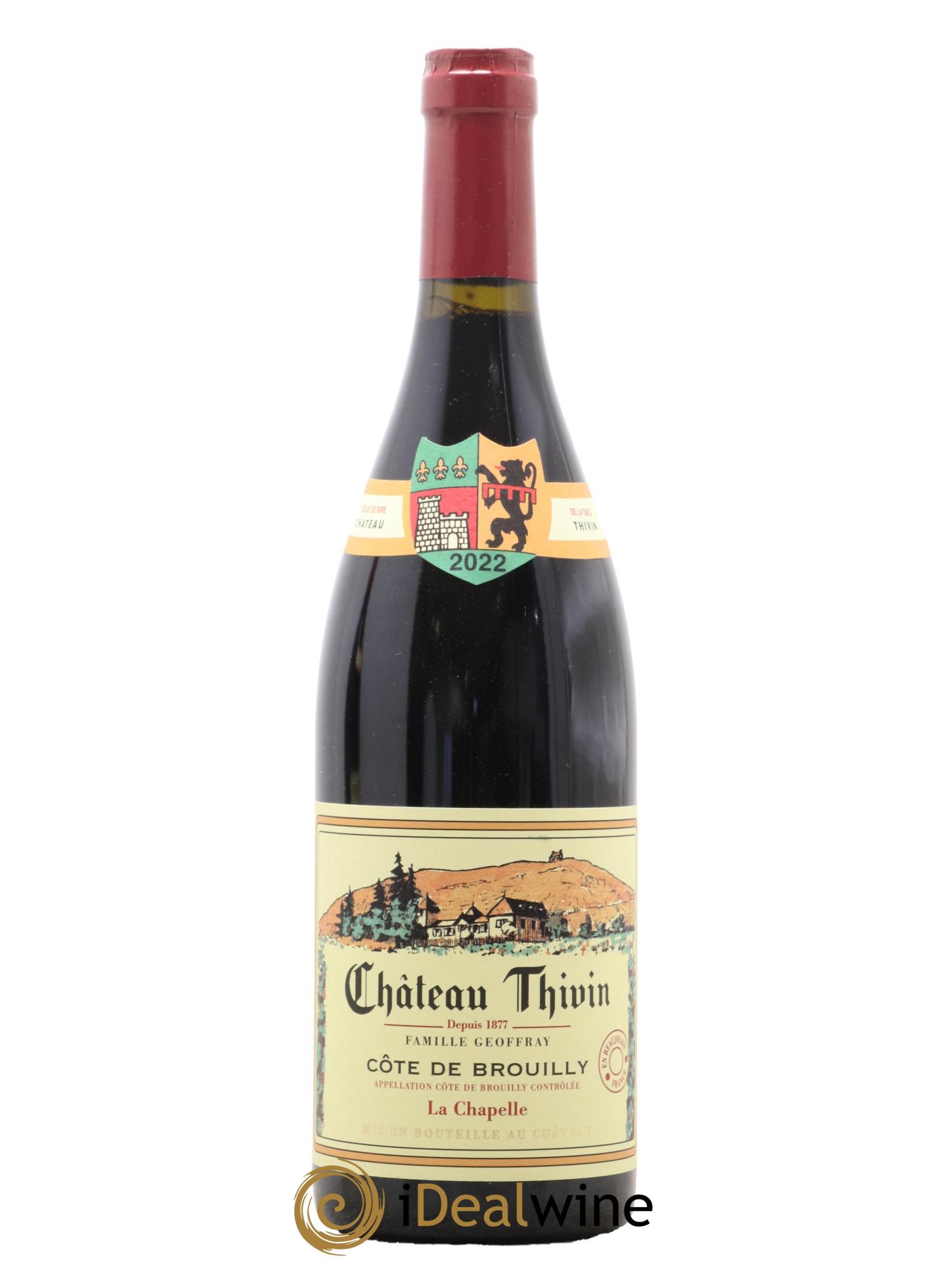 Côte de Brouilly Cuvée La Chapelle Château Thivin 2022 - Lot de 1 bouteille - 0
