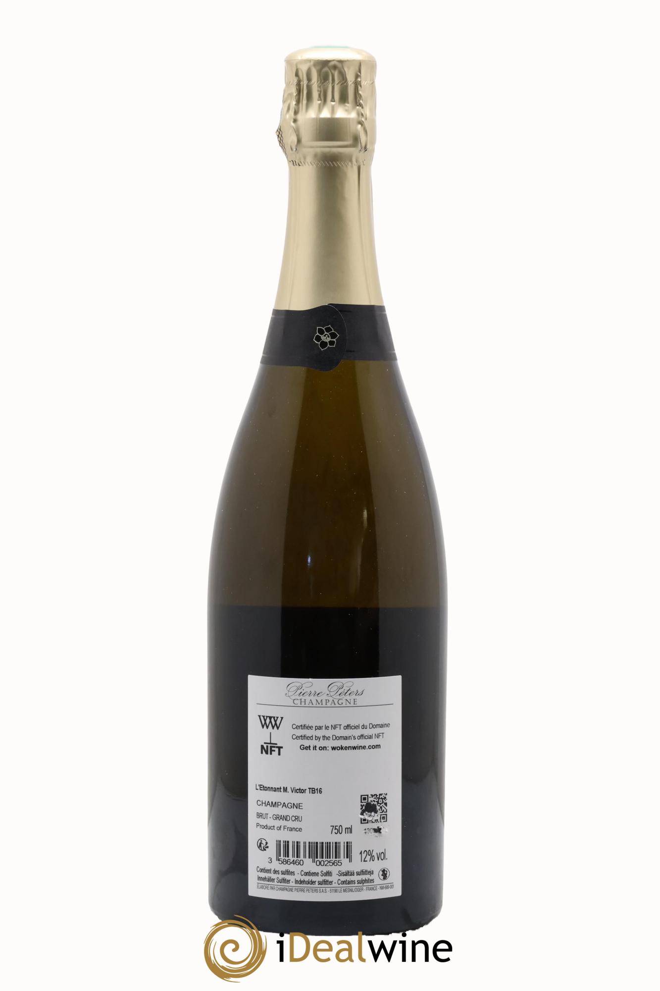 L'Etonnant M.Victor TB.16 Blanc de Blancs Brut Pierre Péters 2016 - Lot de 1 bouteille - 2