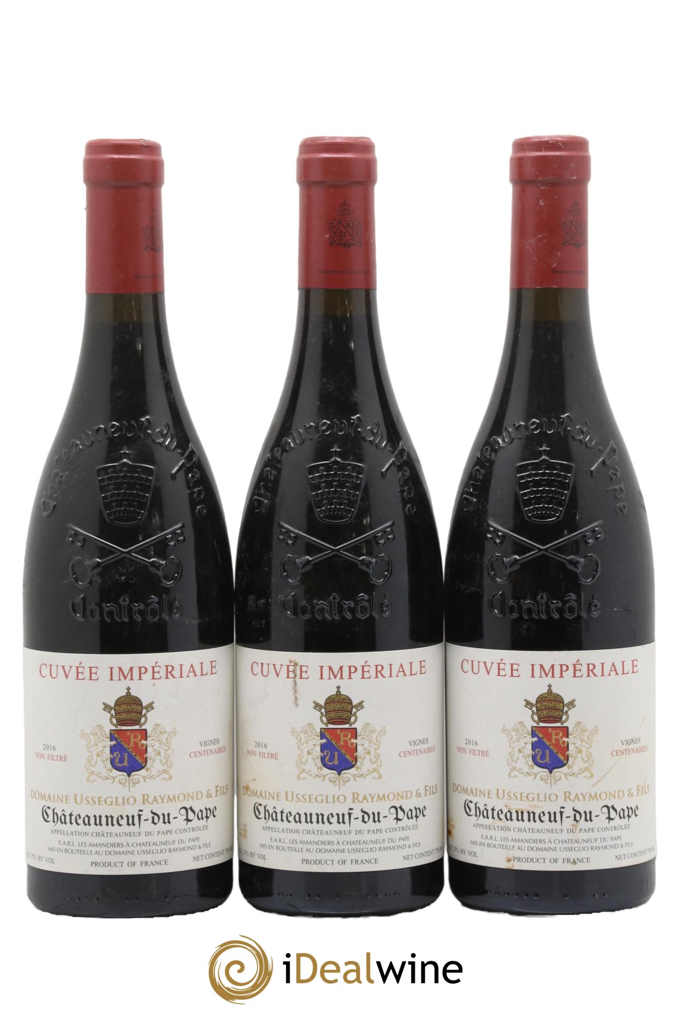 Châteauneuf-du-Pape Cuvée Impériale Raymond Usseglio & Fils (Domaine) Vignes Centenaires 2016 - Lot de 3 bouteilles - 0