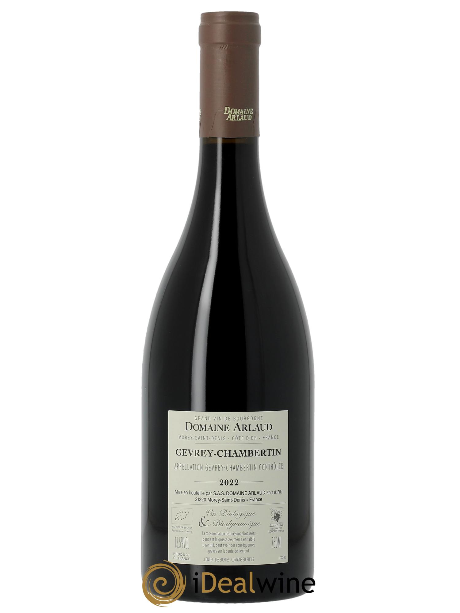 Gevrey-Chambertin Arlaud 2022 - Lot de 1 bouteille - 1