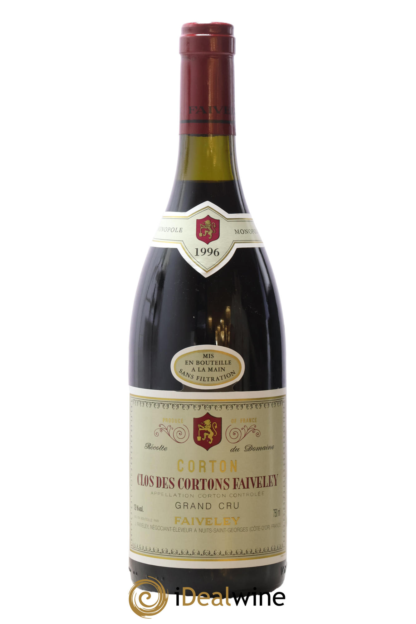 Corton Grand Cru Clos des Cortons Faiveley 1996 - Posten von 1 Flasche - 0