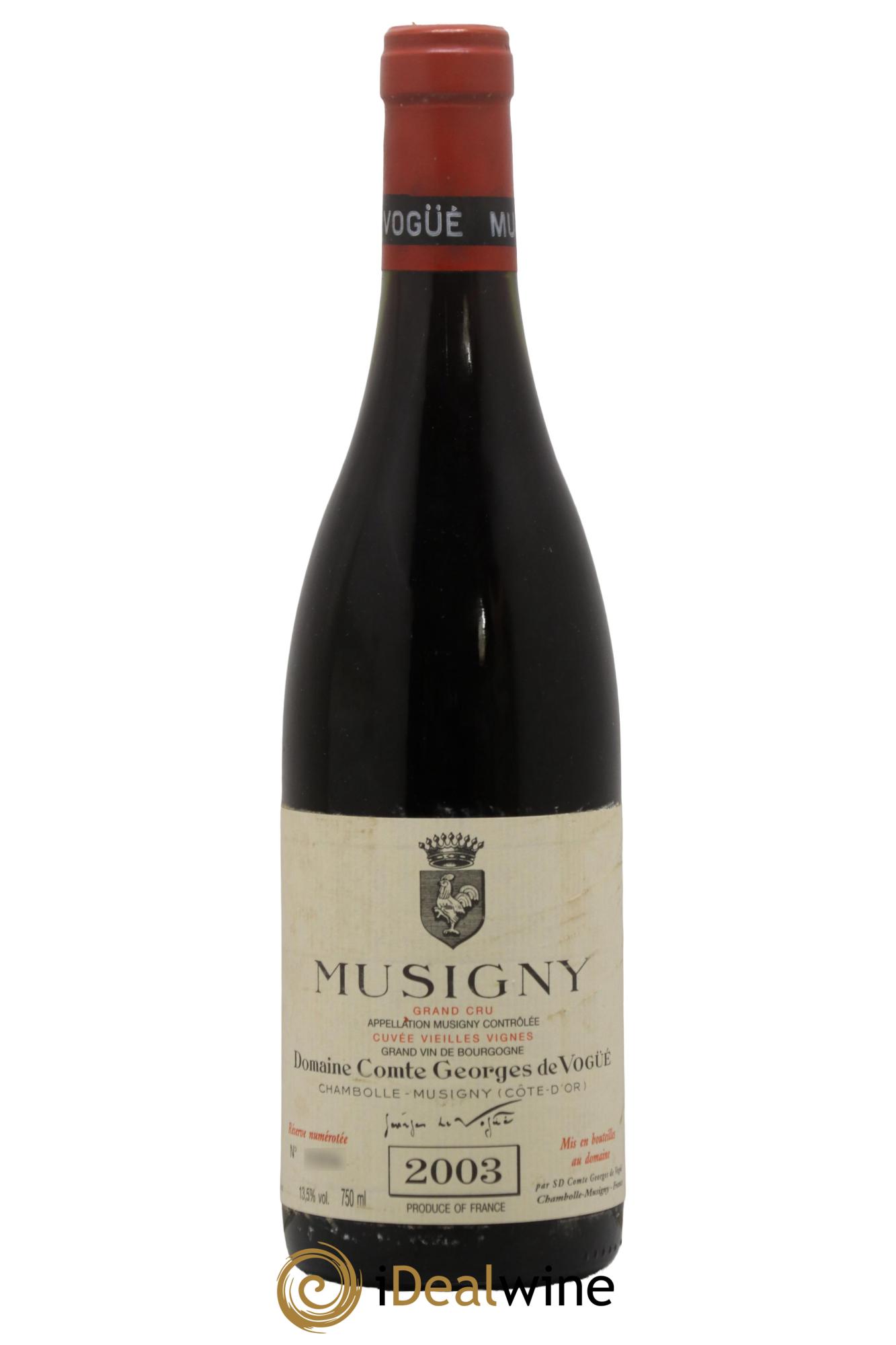 Musigny Grand Cru Cuvée Vieilles Vignes Comte Georges de Vogüé 2003 - Lotto di 1 bottiglia - 0