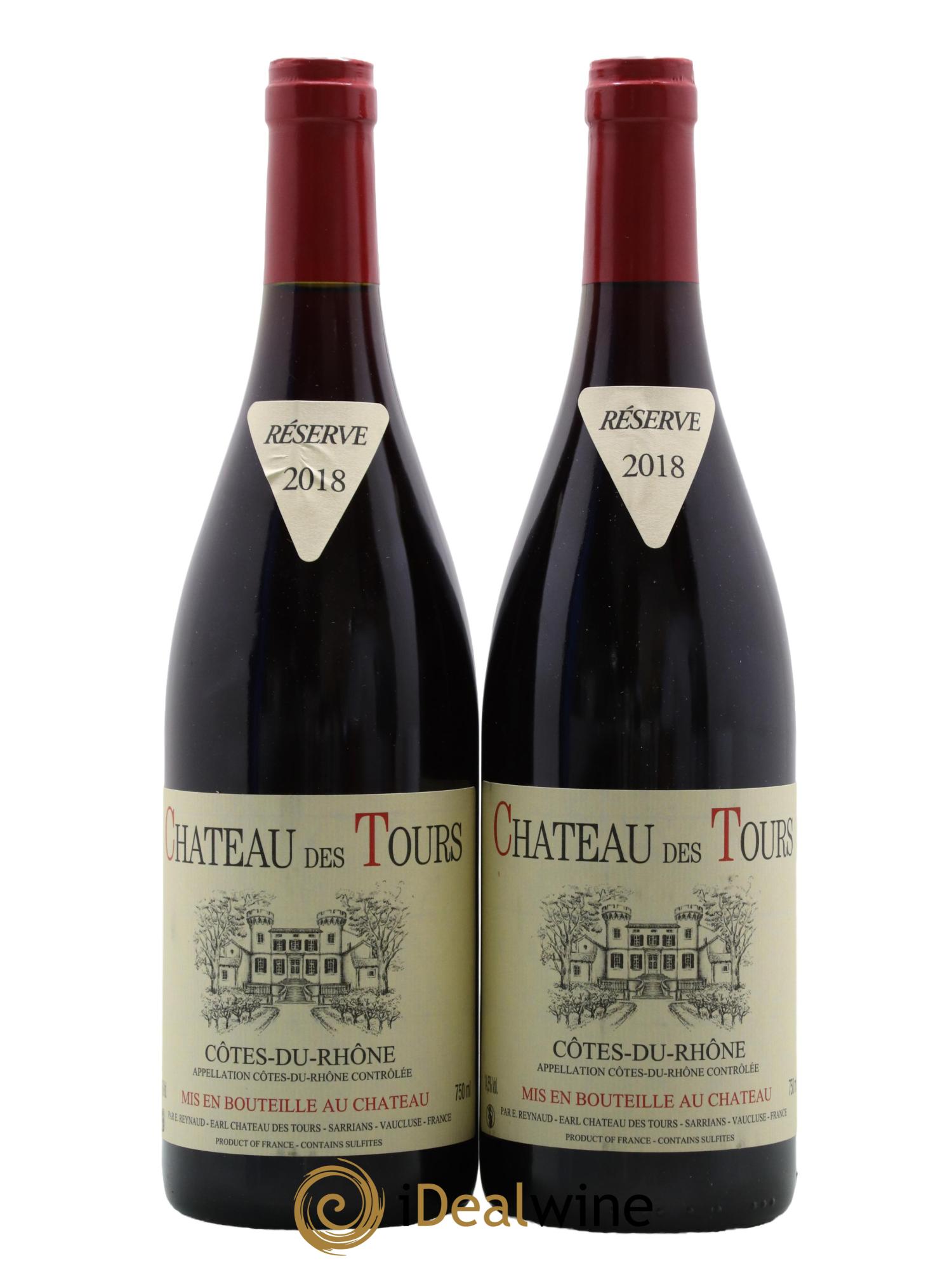 Côtes-du-Rhône Château des Tours Emmanuel Reynaud 2018 - Lot de 2 bouteilles - 0
