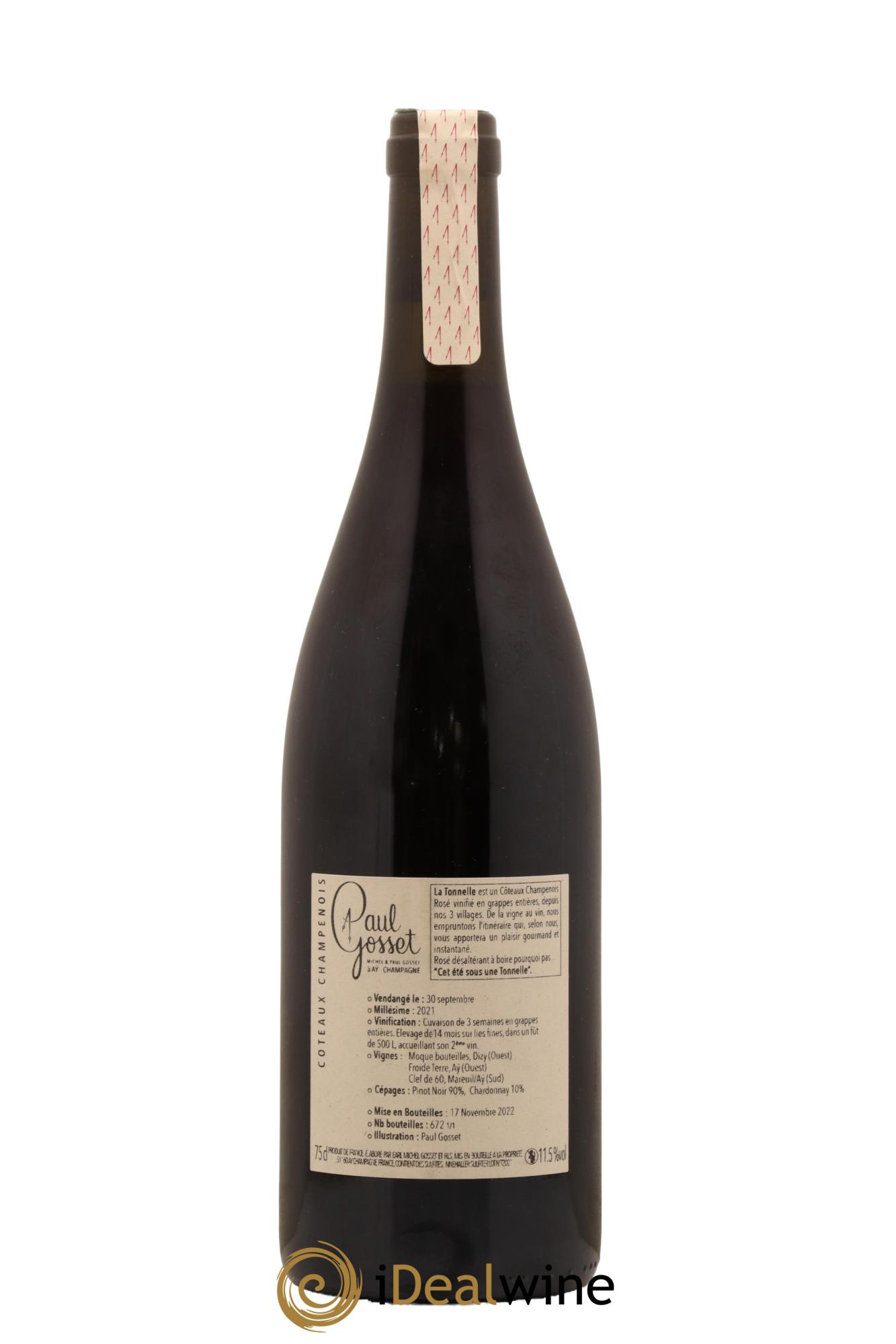 Coteaux Champenois La Tonnelle Paul Gosset 2021 - Lot de 1 bouteille - 1