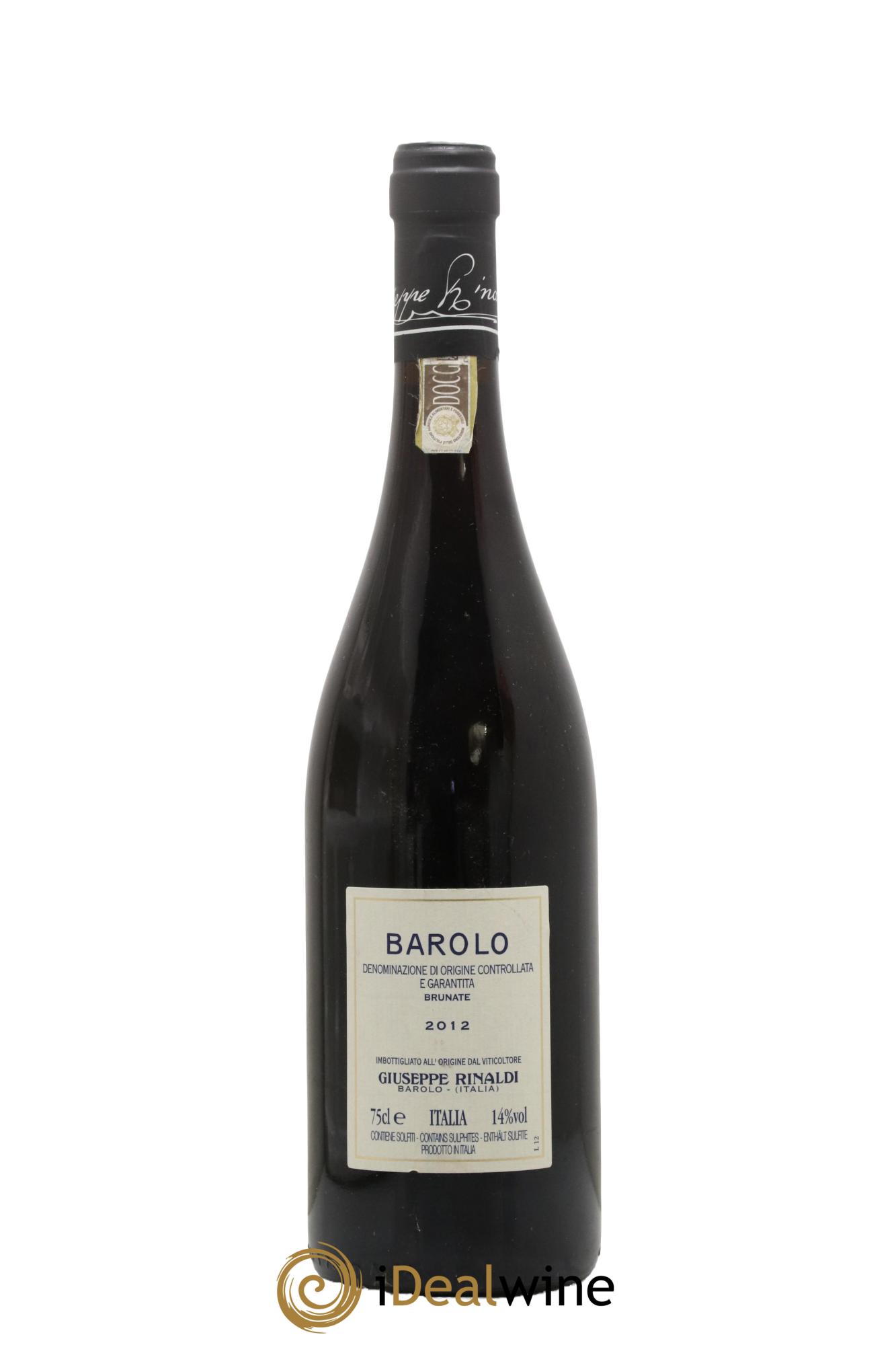 Barolo DOCG Brunate Giuseppe Rinaldi 2012 - Lot of 1 bottle - 1