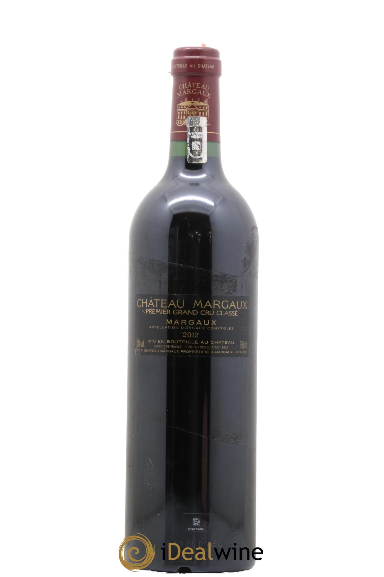 Château Margaux 1er Grand Cru Classé 2012 - Lot de 1 bouteille - 1