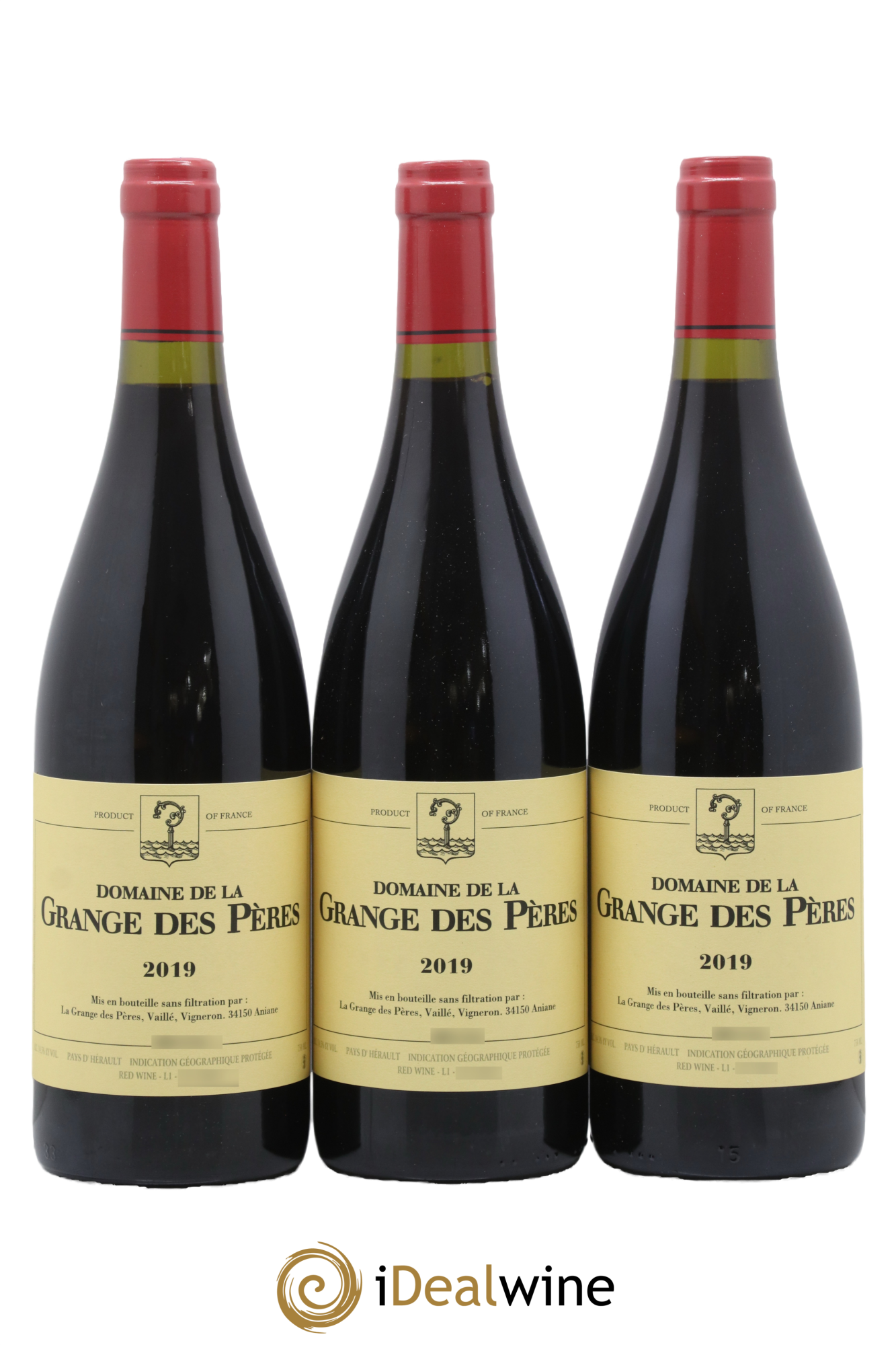 Pays d'Hérault Grange des Pères Laurent Vaillé 2019 - Lot de 3 bouteilles - 0