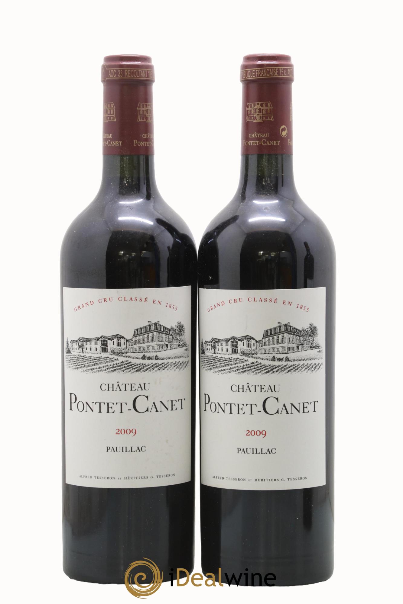 Château Pontet Canet 5ème Grand Cru Classé 2009 - Lot de 2 bouteilles - 0