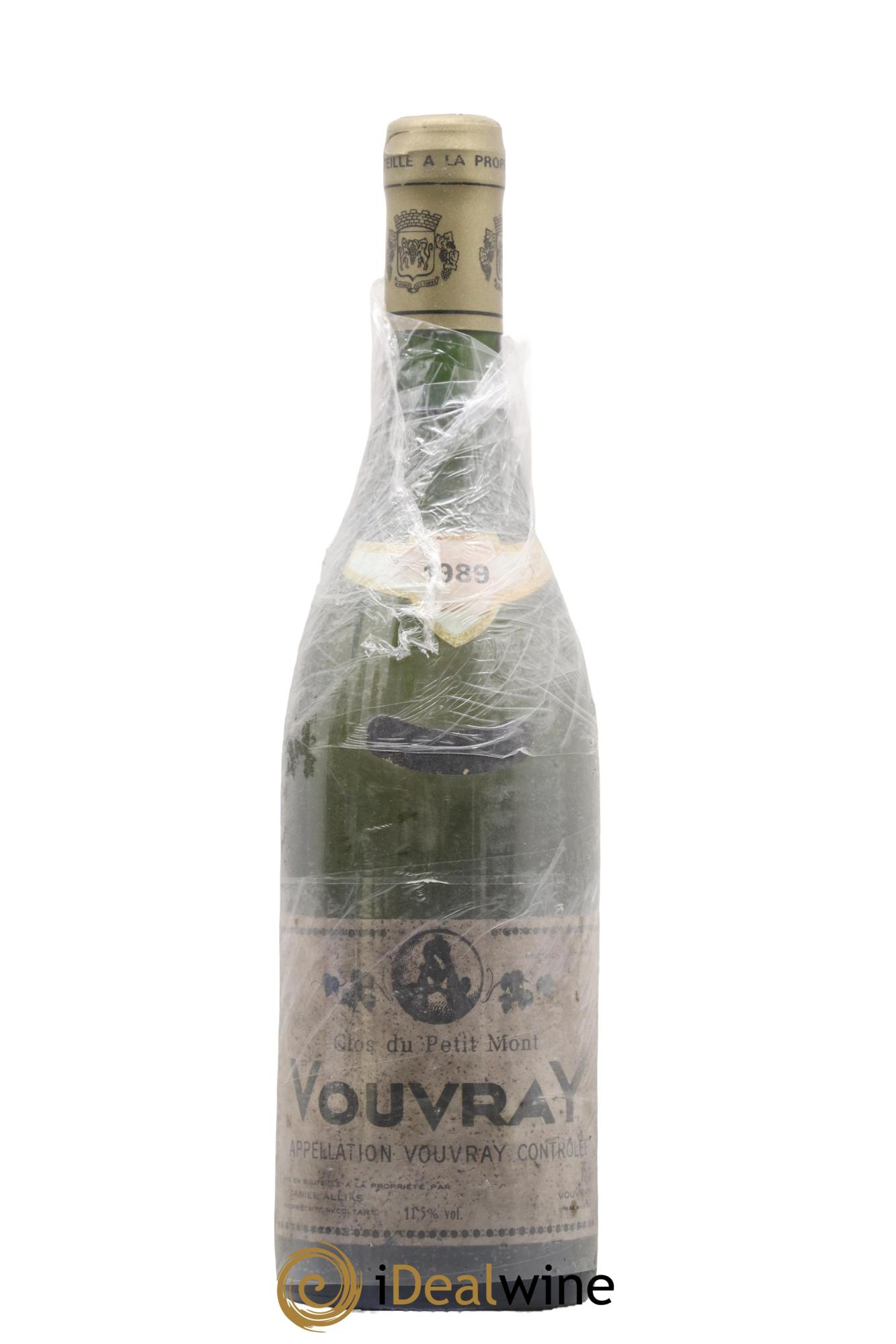 Vouvray Clos Du Petit Mont Daniel Allias 1989 - Lot de 1 bouteille - 0